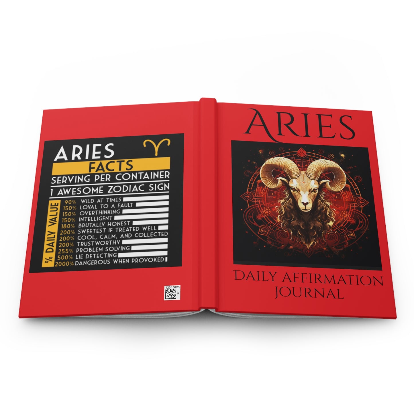 Aries Daily Affirmation Hardcover Journal Matte