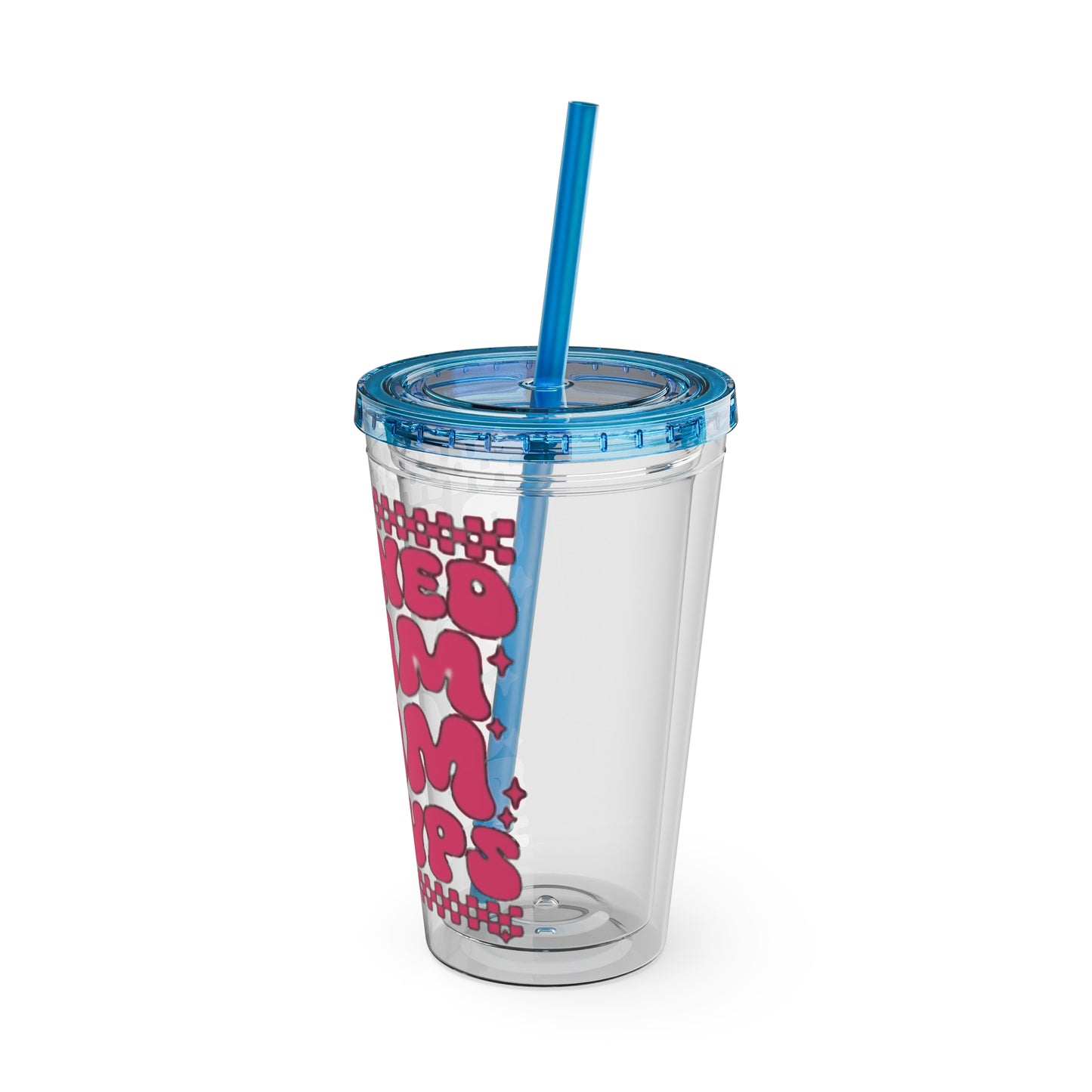 Banned From Mom Groups Sunsplash Tumbler with Straw, 16oz