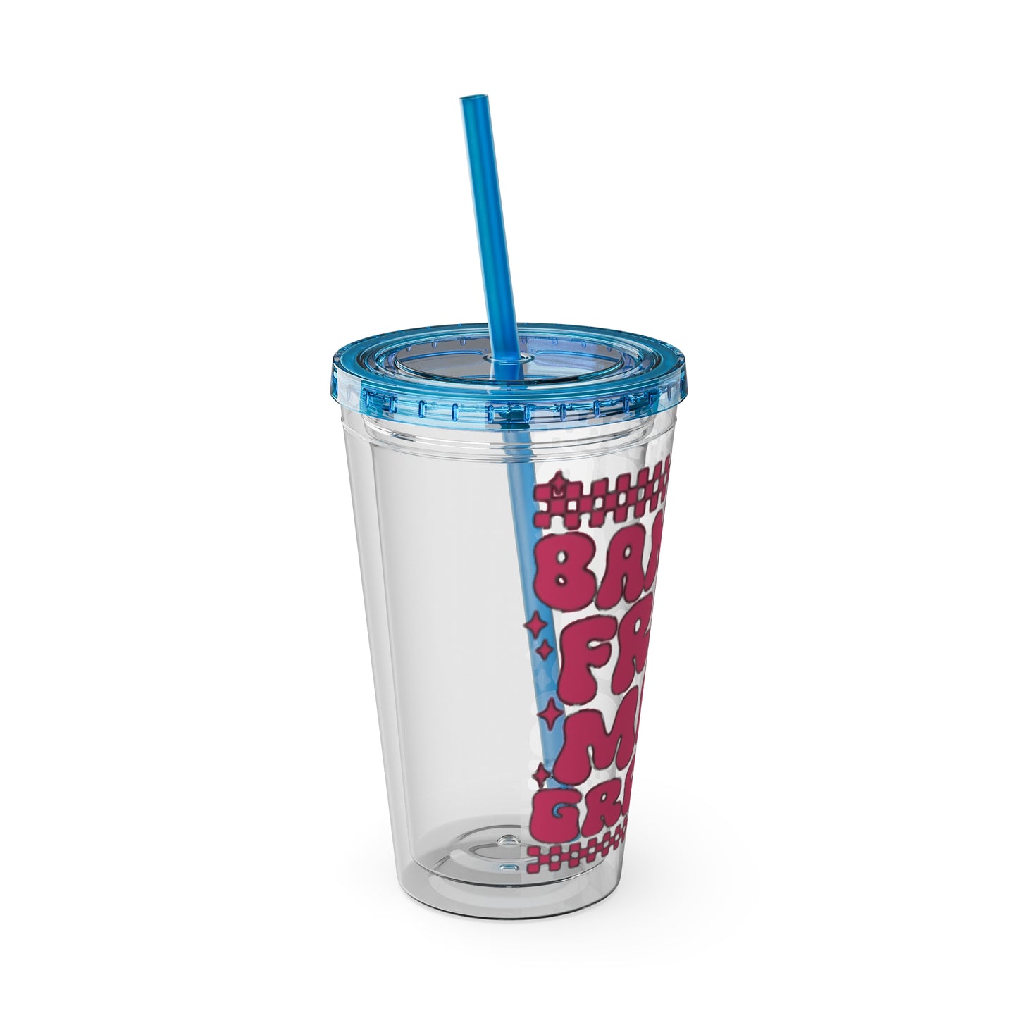 Banned From Mom Groups Sunsplash Tumbler with Straw, 16oz