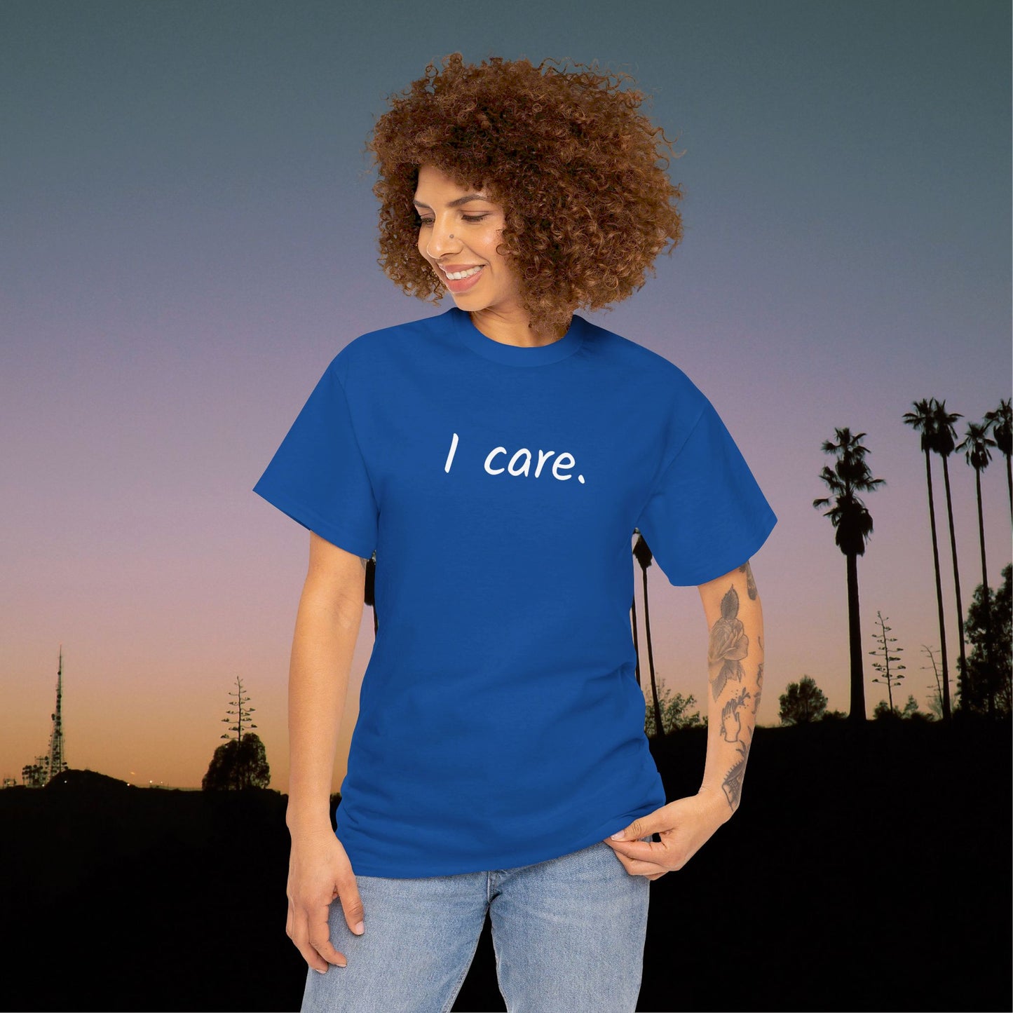 I Care Unisex Heavy Cotton Tee