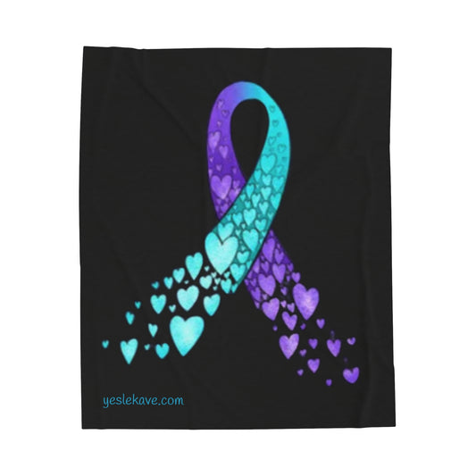 Suicide Awareness Velveteen Plush Blanket