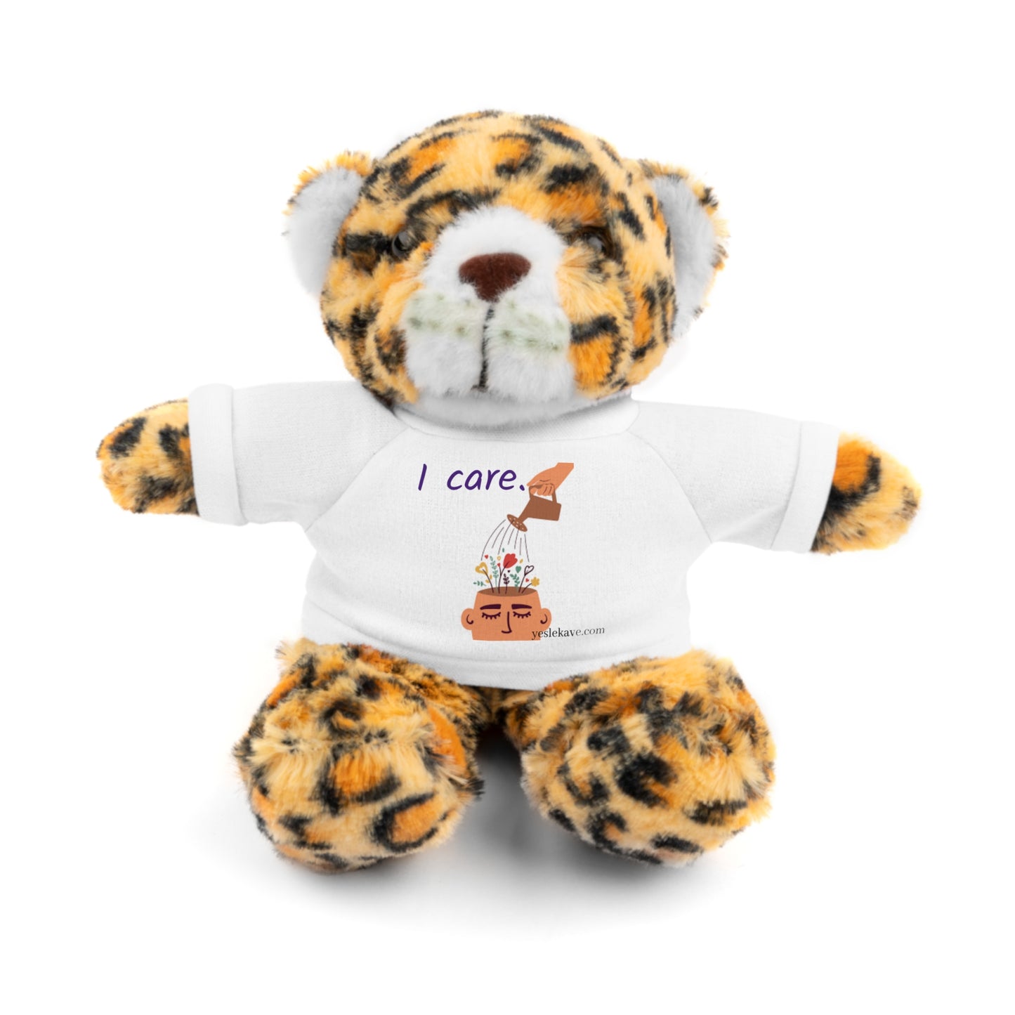 Stuffed Animals with "I Care" Mental Health Tee