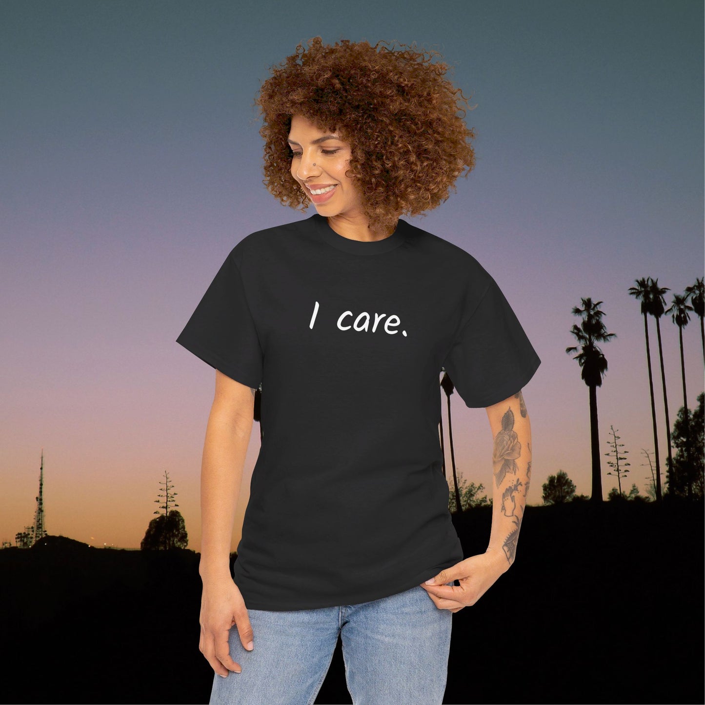 I Care Unisex Heavy Cotton Tee