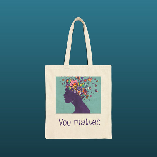 You Matter Cotton Canvas Tote Bag