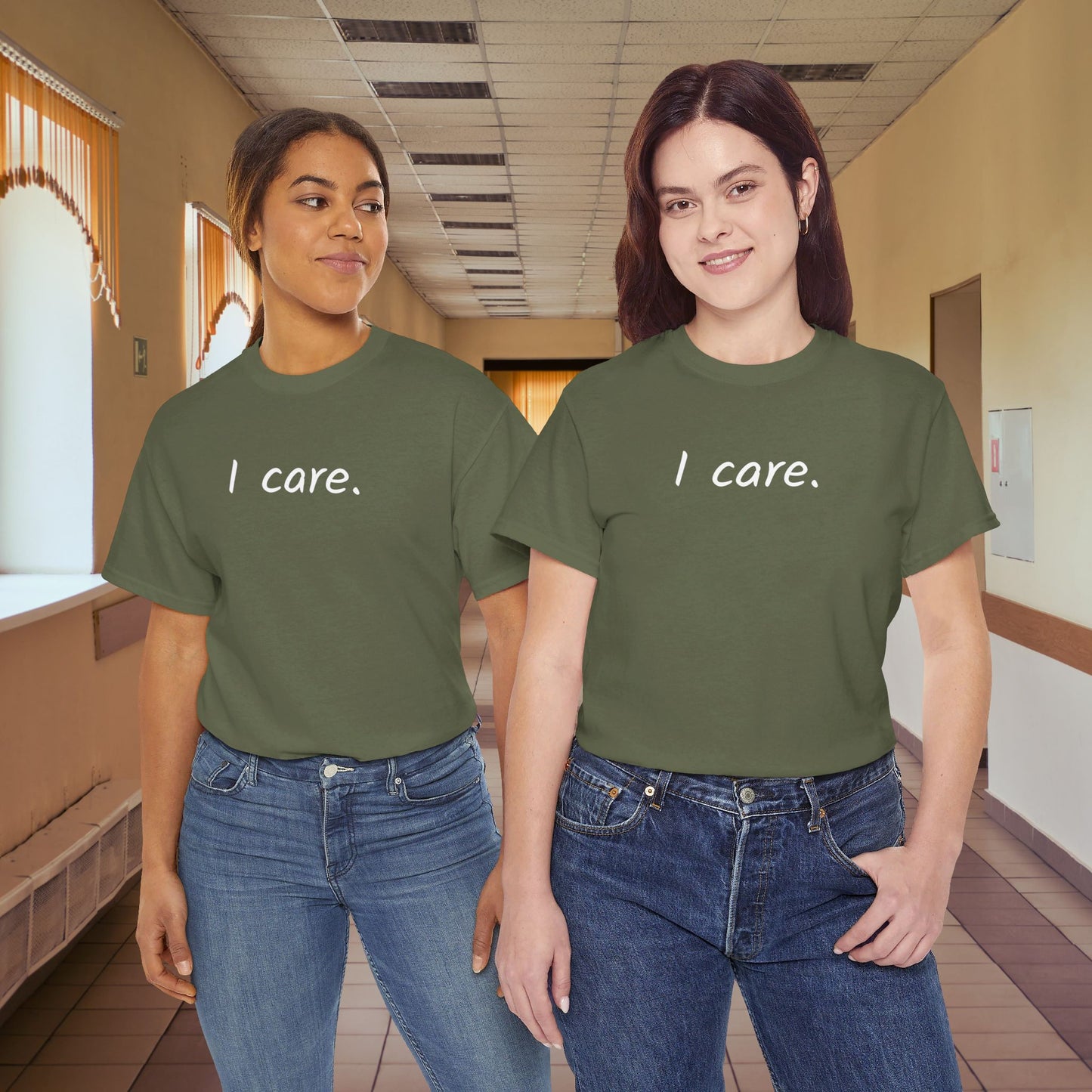 I Care Unisex Heavy Cotton Tee