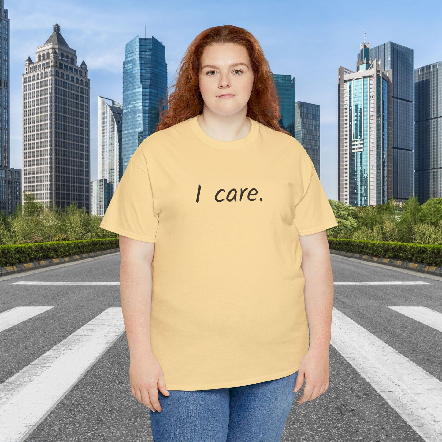 I Care Unisex Heavy Cotton Tee