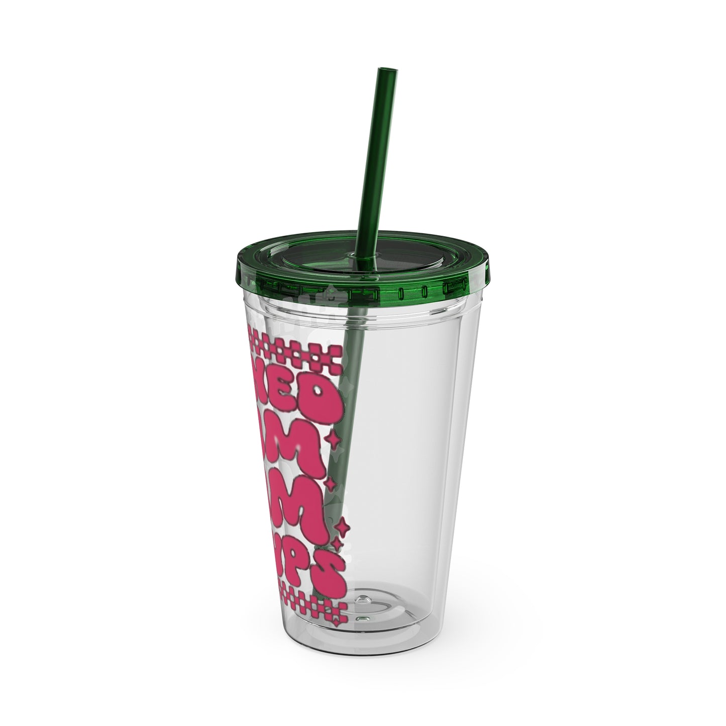 Banned From Mom Groups Sunsplash Tumbler with Straw, 16oz