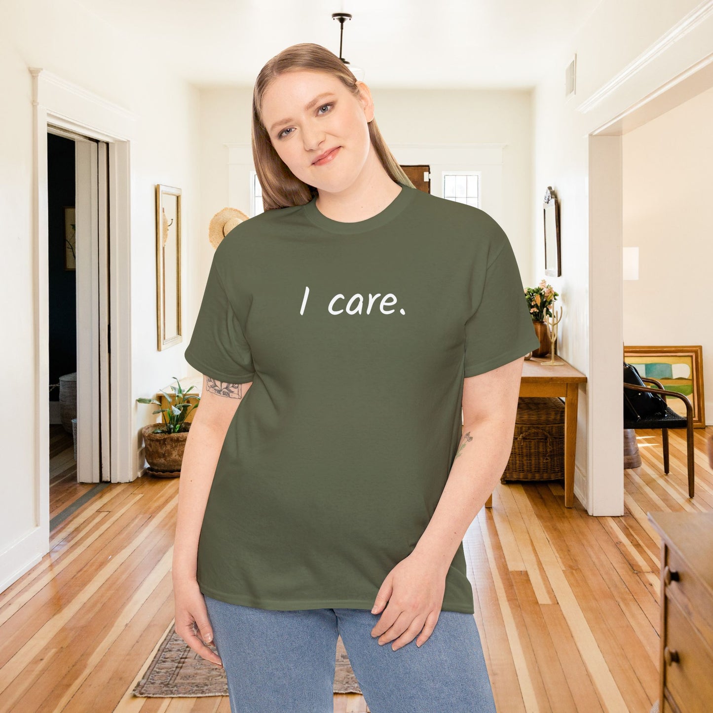 I Care Unisex Heavy Cotton Tee