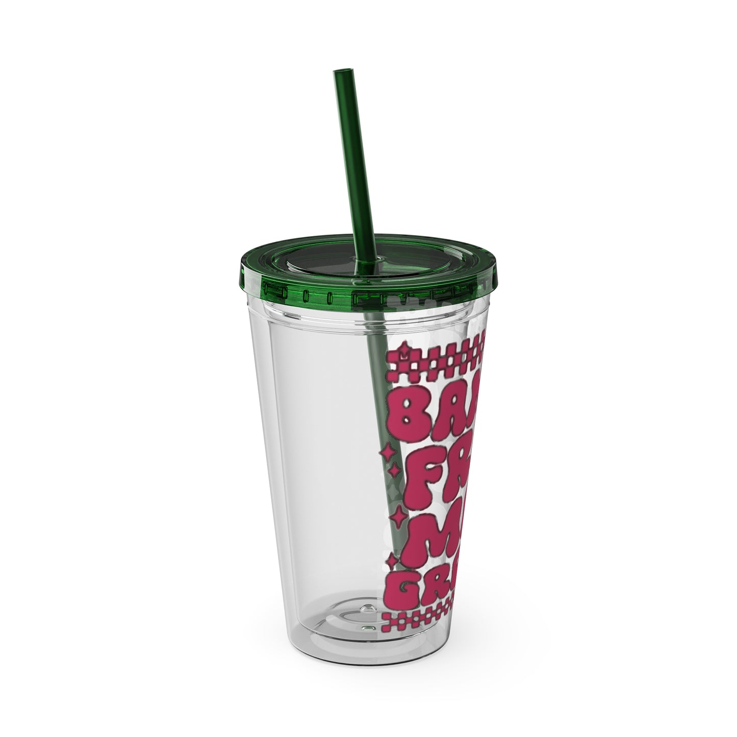 Banned From Mom Groups Sunsplash Tumbler with Straw, 16oz