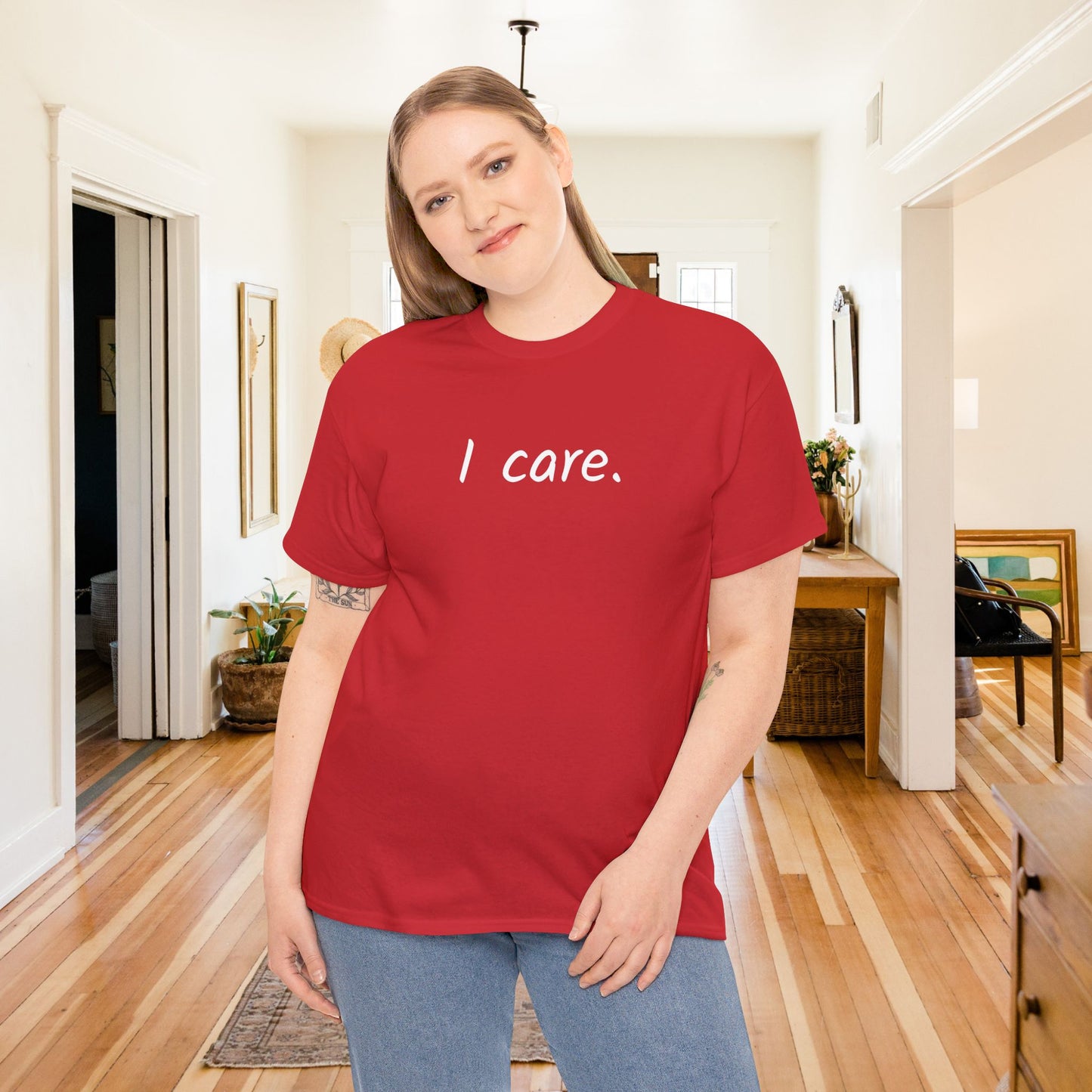 I Care Unisex Heavy Cotton Tee