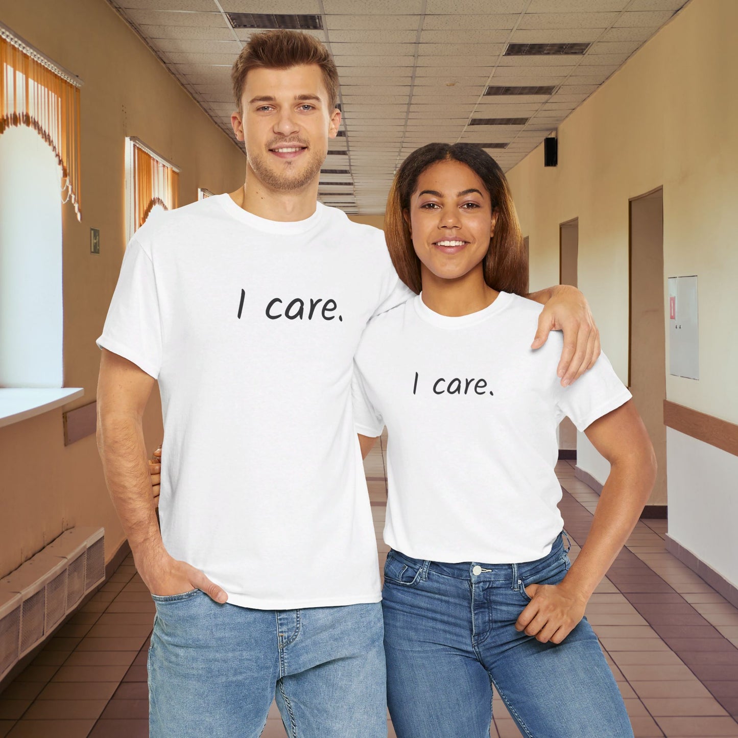 I Care Unisex Heavy Cotton Tee