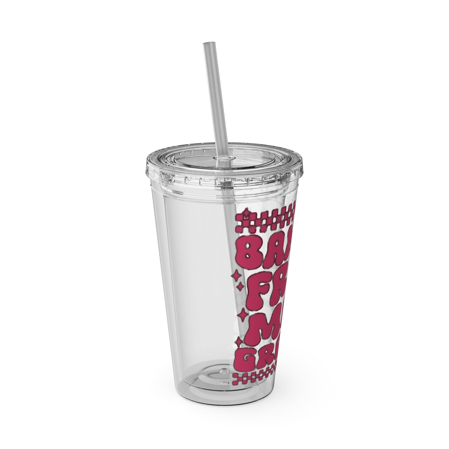 Banned From Mom Groups Sunsplash Tumbler with Straw, 16oz