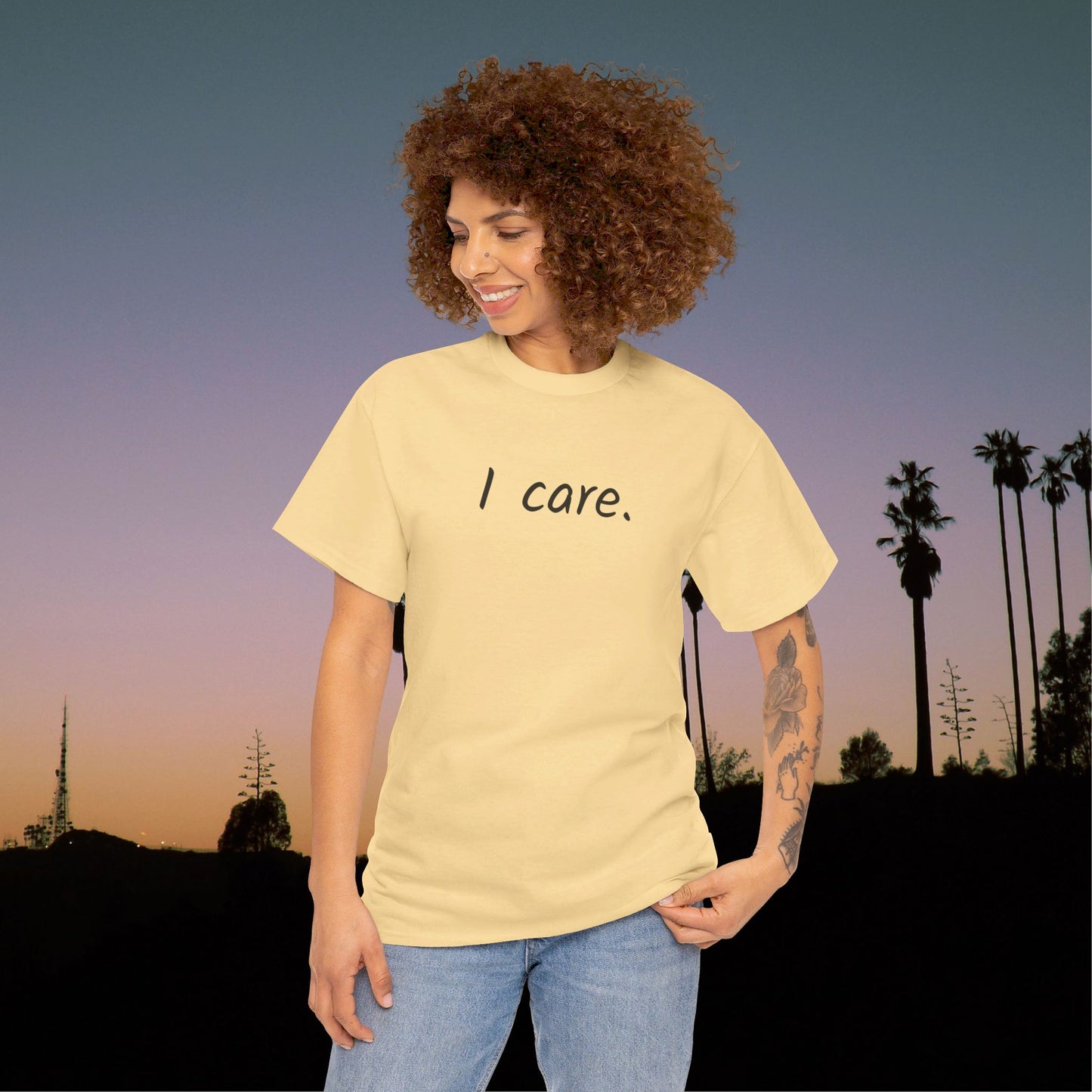 I Care Unisex Heavy Cotton Tee