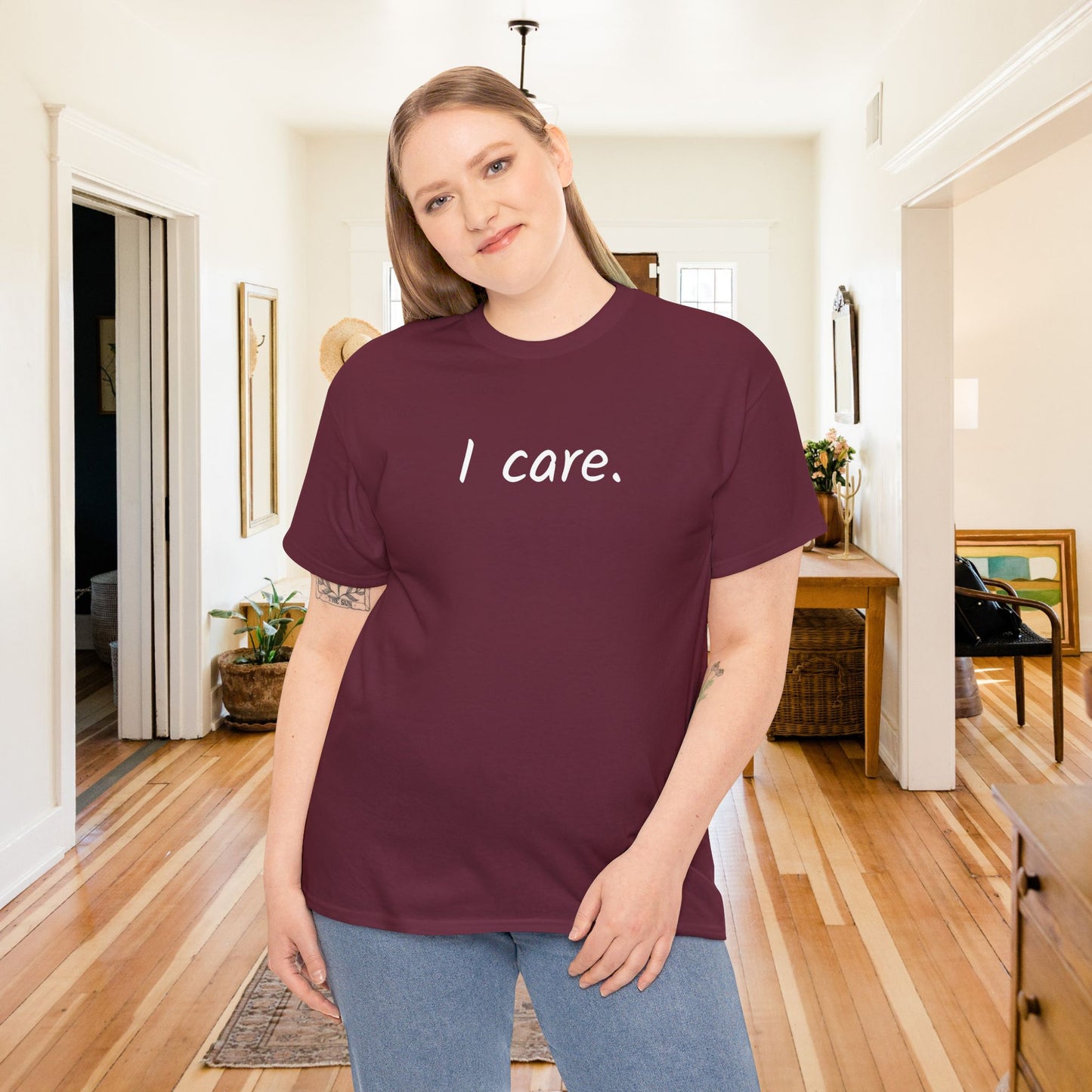 I Care Unisex Heavy Cotton Tee