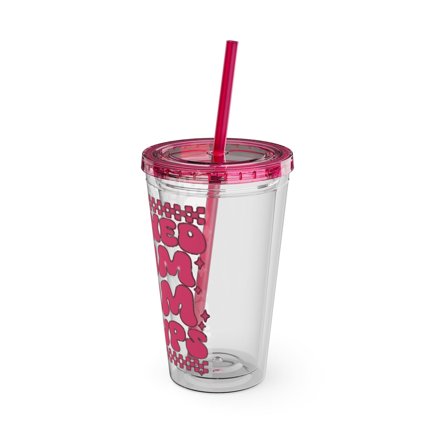 Banned From Mom Groups Sunsplash Tumbler with Straw, 16oz