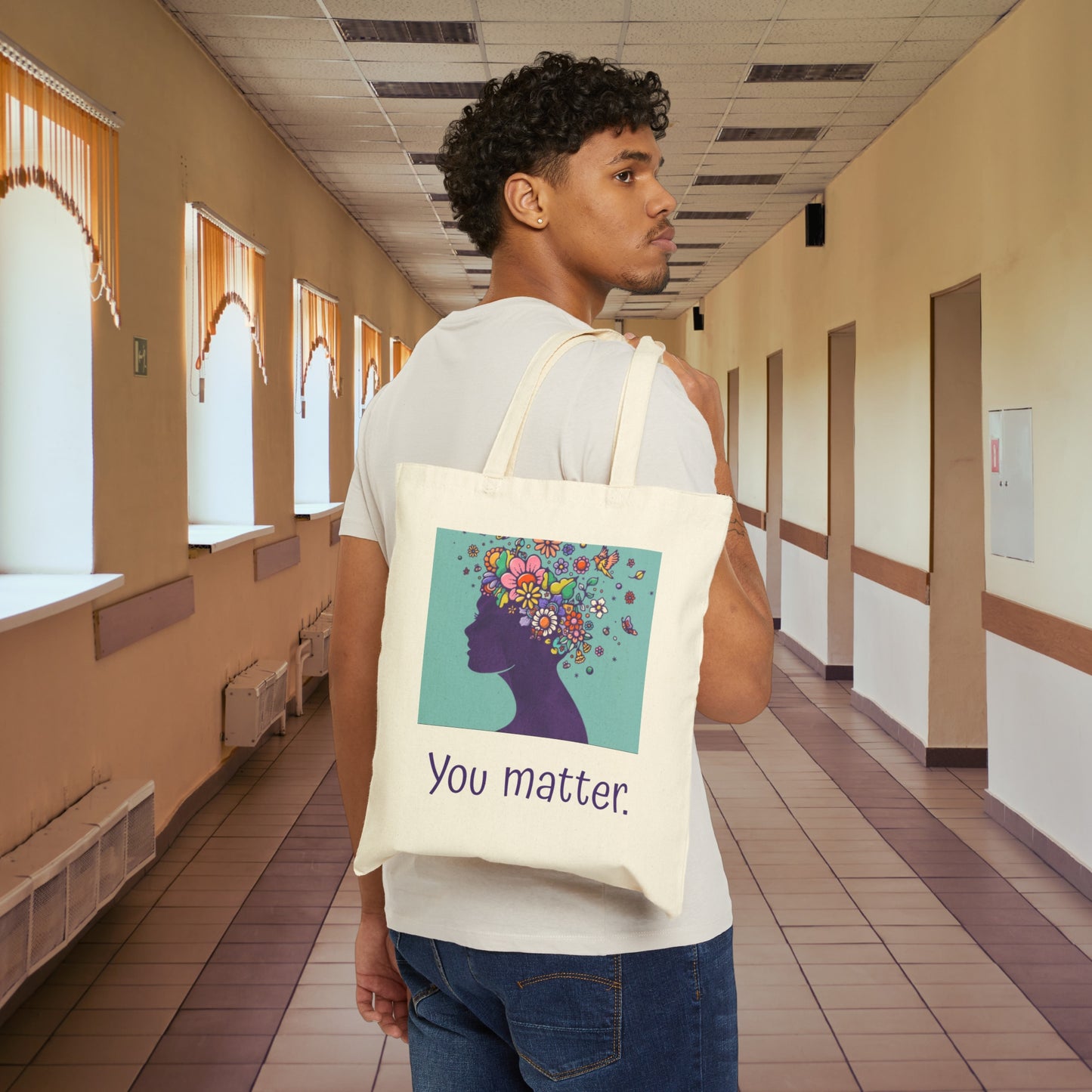 You Matter Cotton Canvas Tote Bag