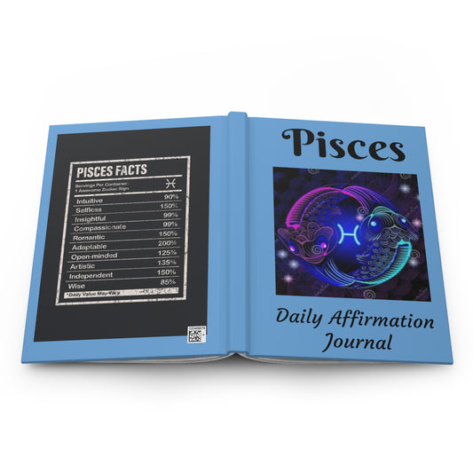 Pisces Hardcover Daily Affirmation Journal Matte