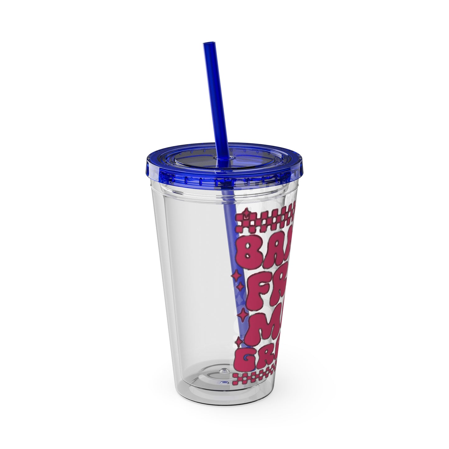 Banned From Mom Groups Sunsplash Tumbler with Straw, 16oz