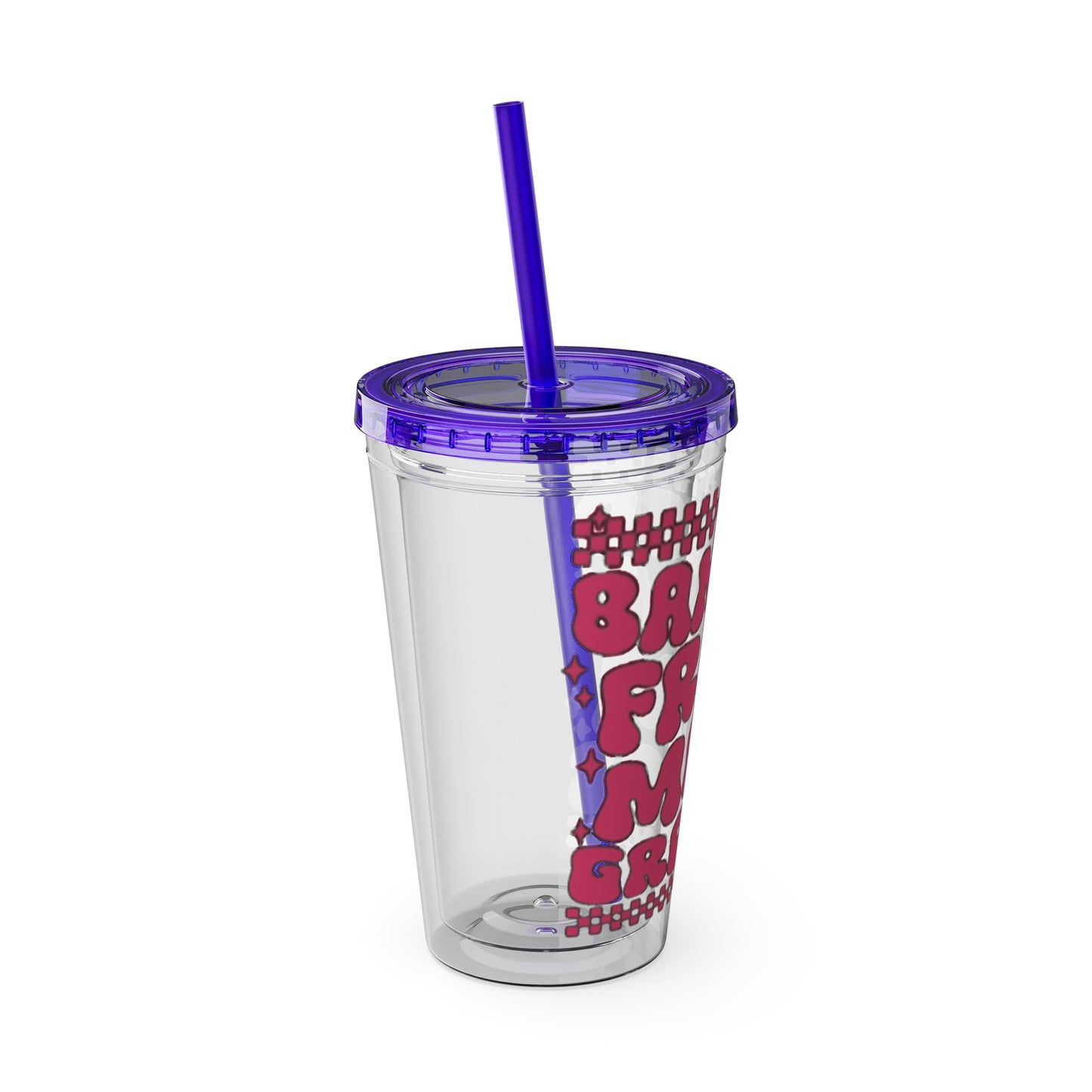 Banned From Mom Groups Sunsplash Tumbler with Straw, 16oz