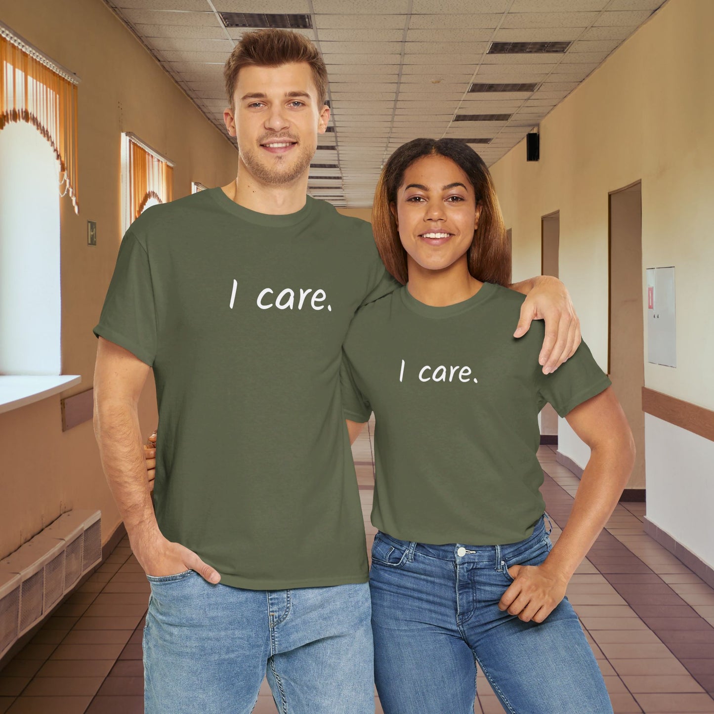 I Care Unisex Heavy Cotton Tee