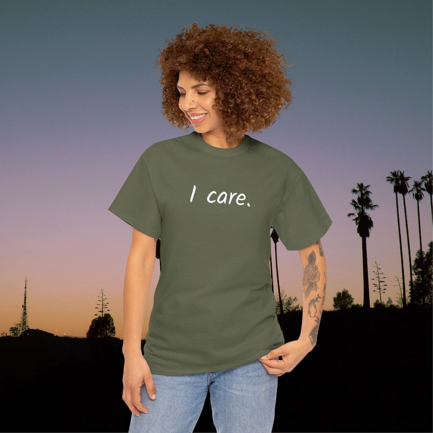 I Care Unisex Heavy Cotton Tee