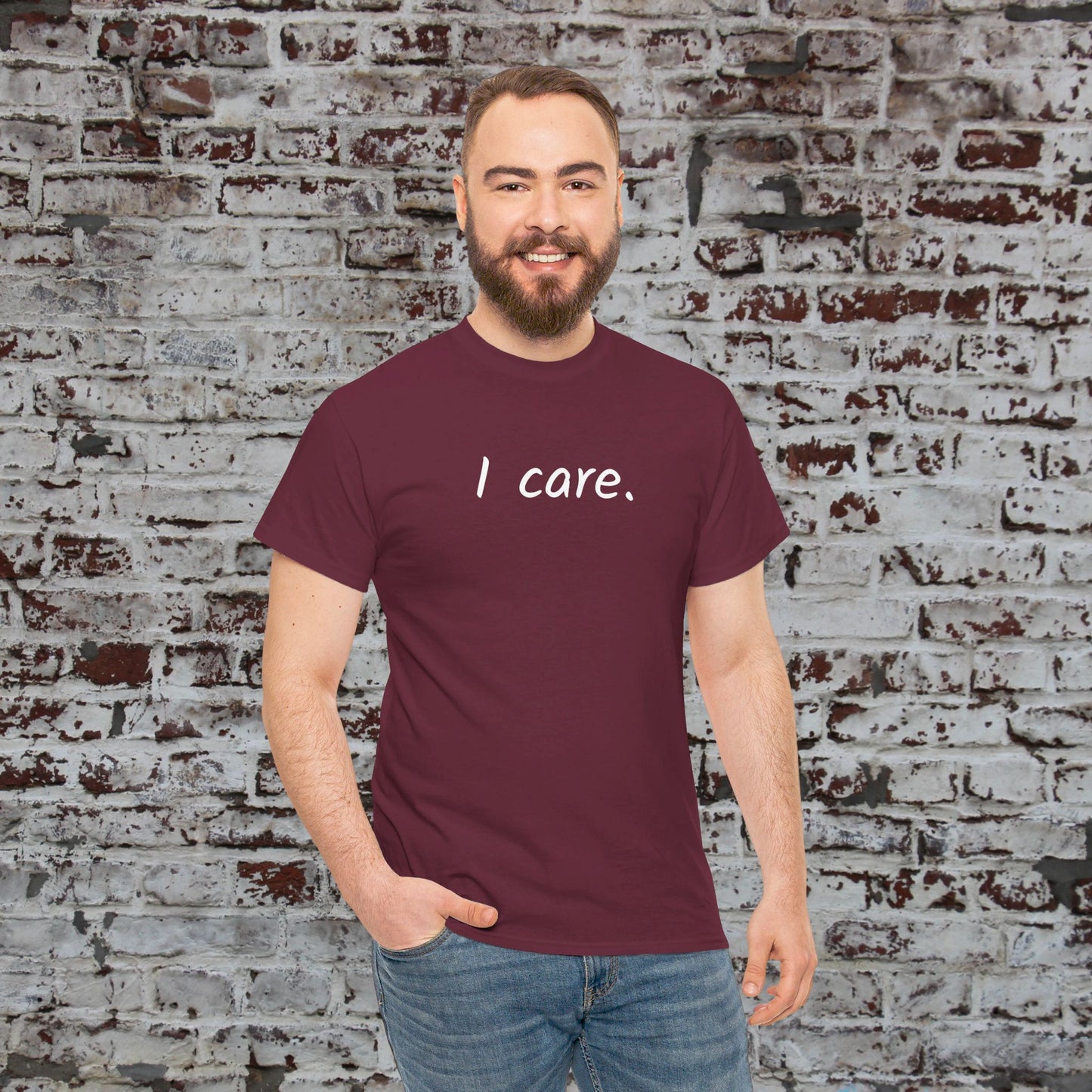 I Care Unisex Heavy Cotton Tee