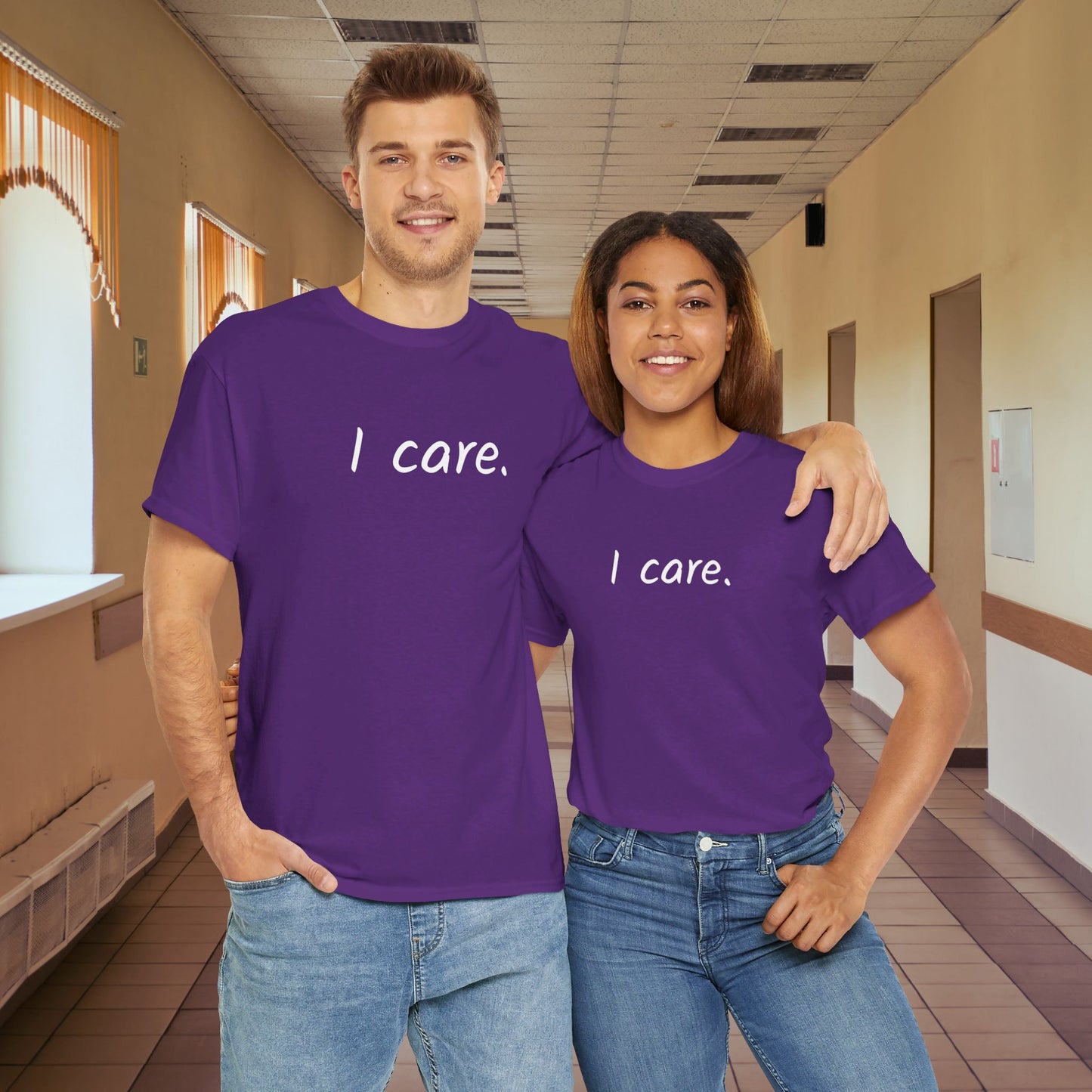 I Care Unisex Heavy Cotton Tee