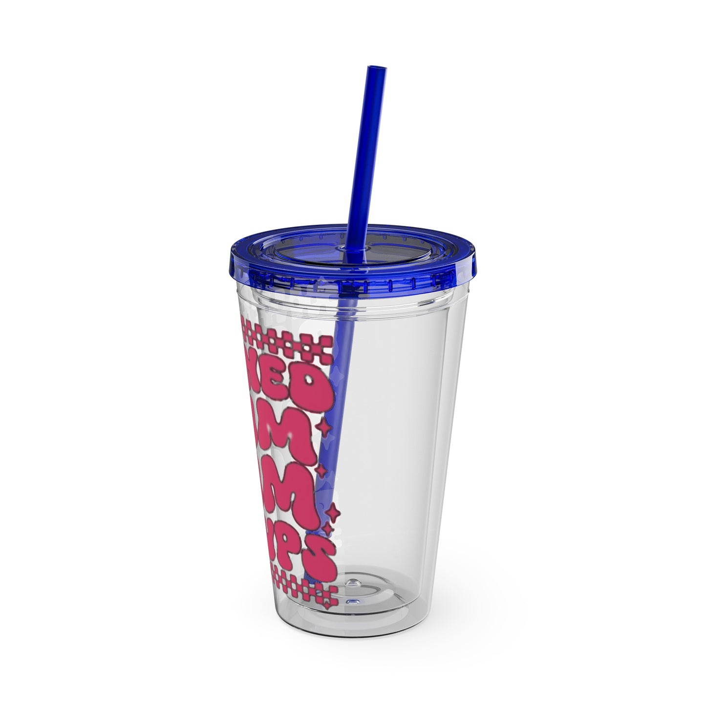 Banned From Mom Groups Sunsplash Tumbler with Straw, 16oz