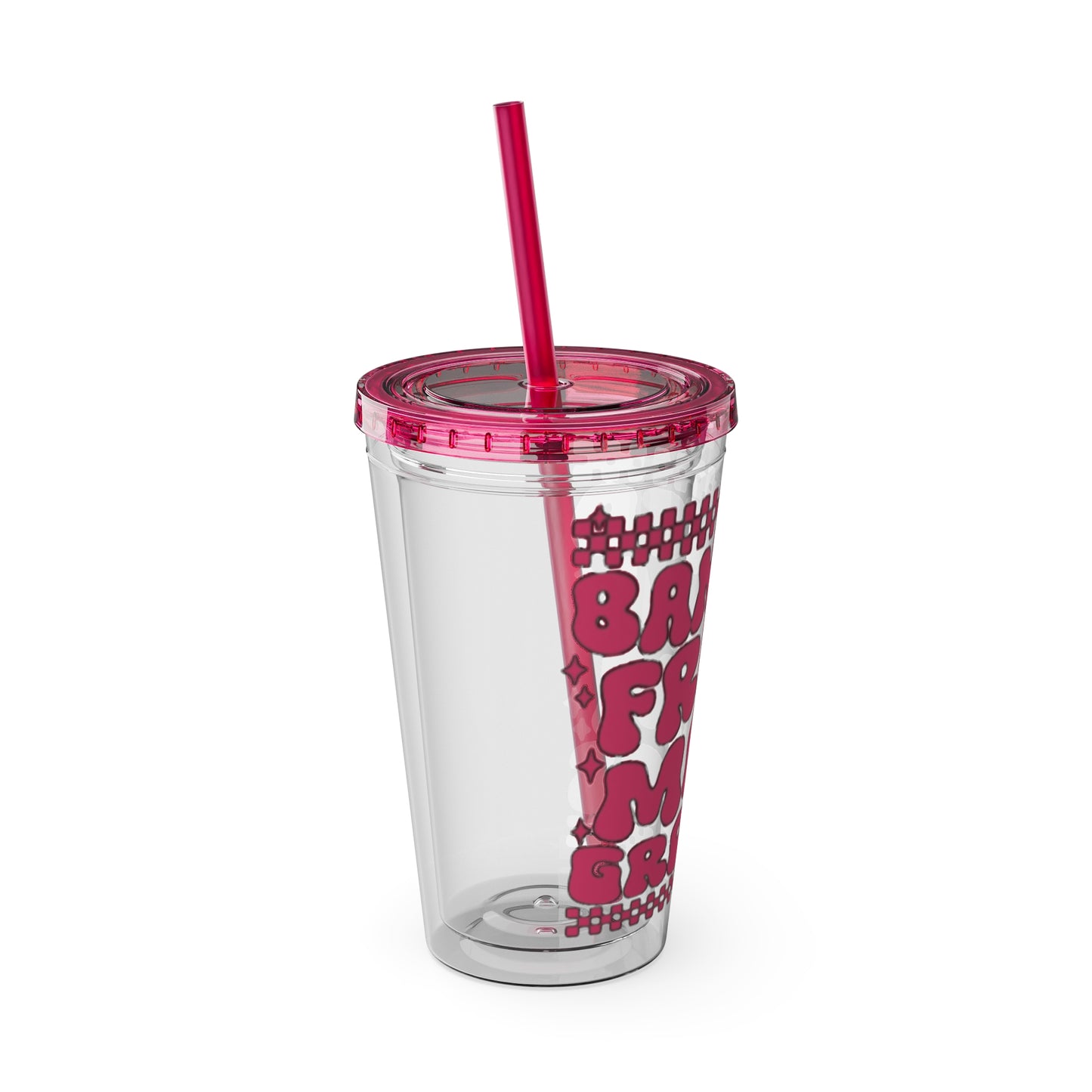 Banned From Mom Groups Sunsplash Tumbler with Straw, 16oz