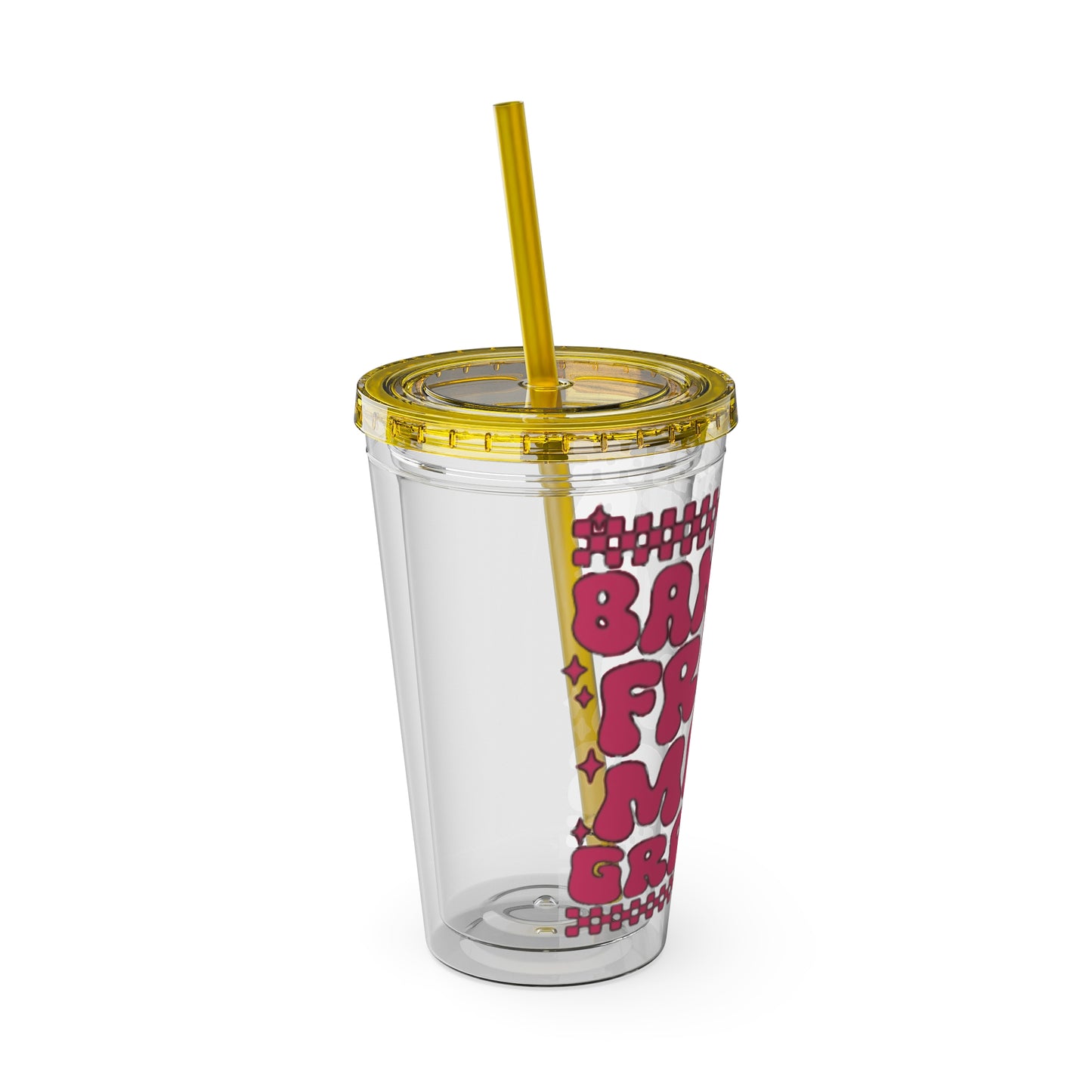 Banned From Mom Groups Sunsplash Tumbler with Straw, 16oz