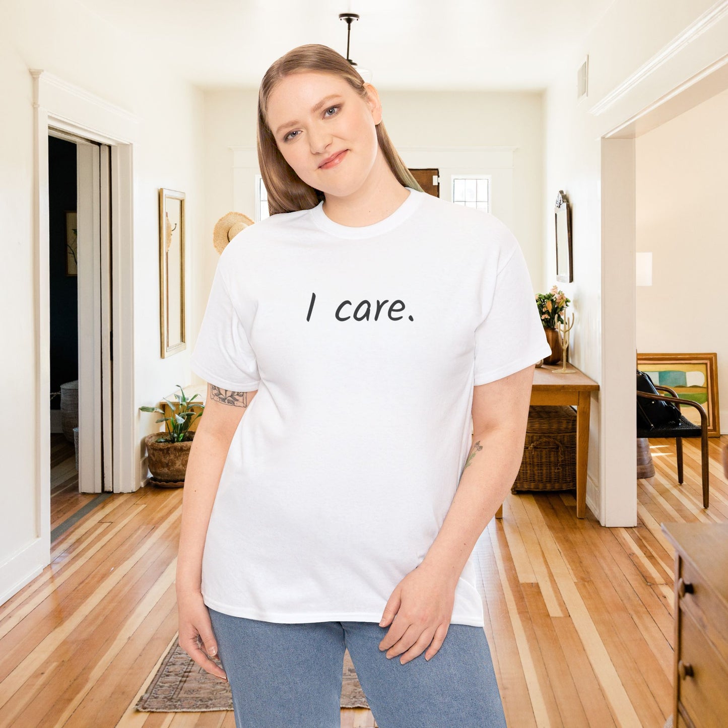 I Care Unisex Heavy Cotton Tee