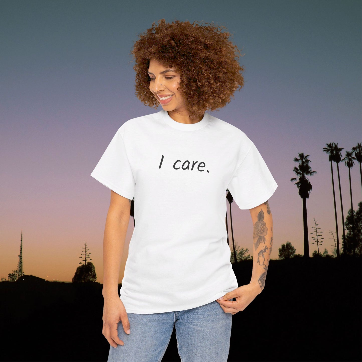 I Care Unisex Heavy Cotton Tee