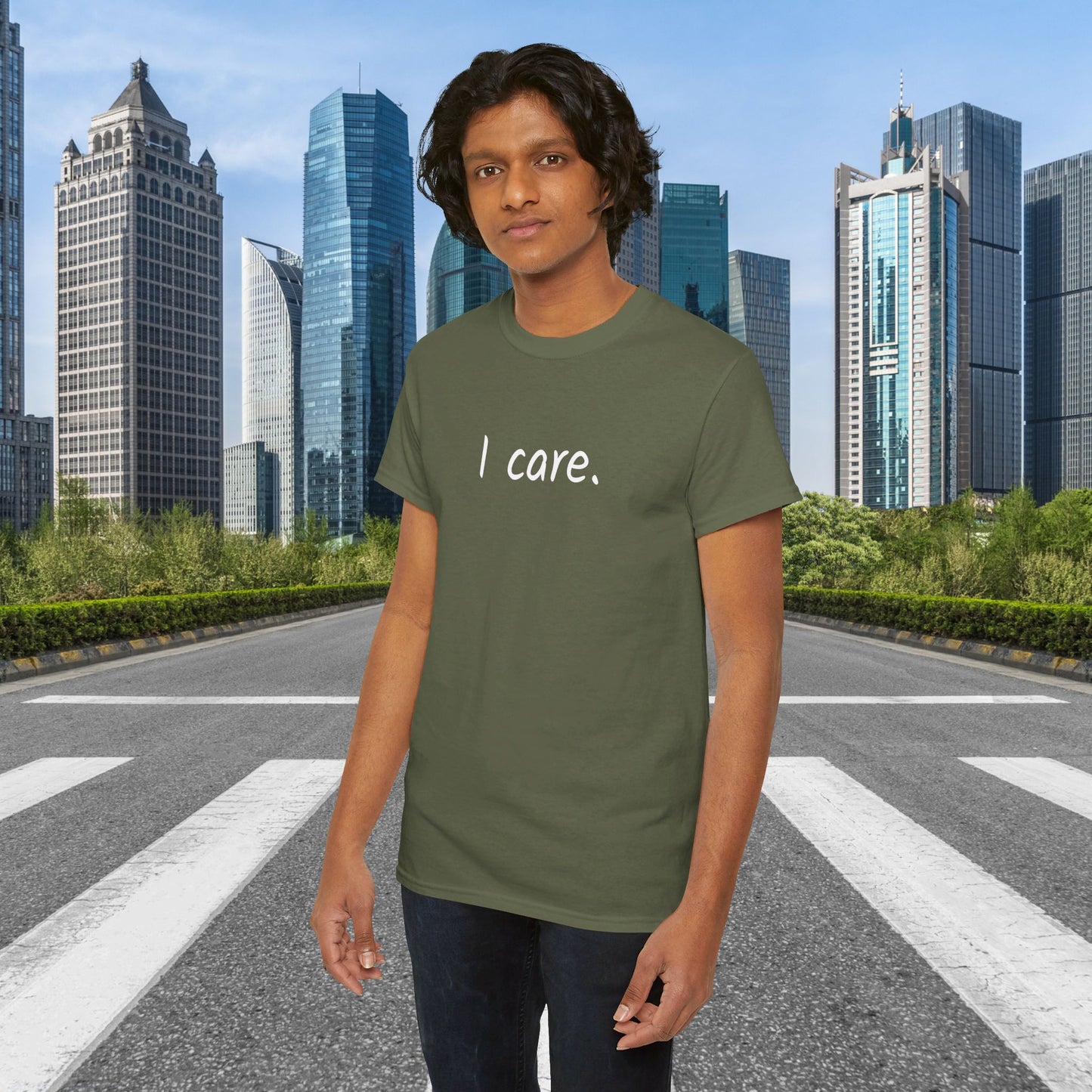 I Care Unisex Heavy Cotton Tee