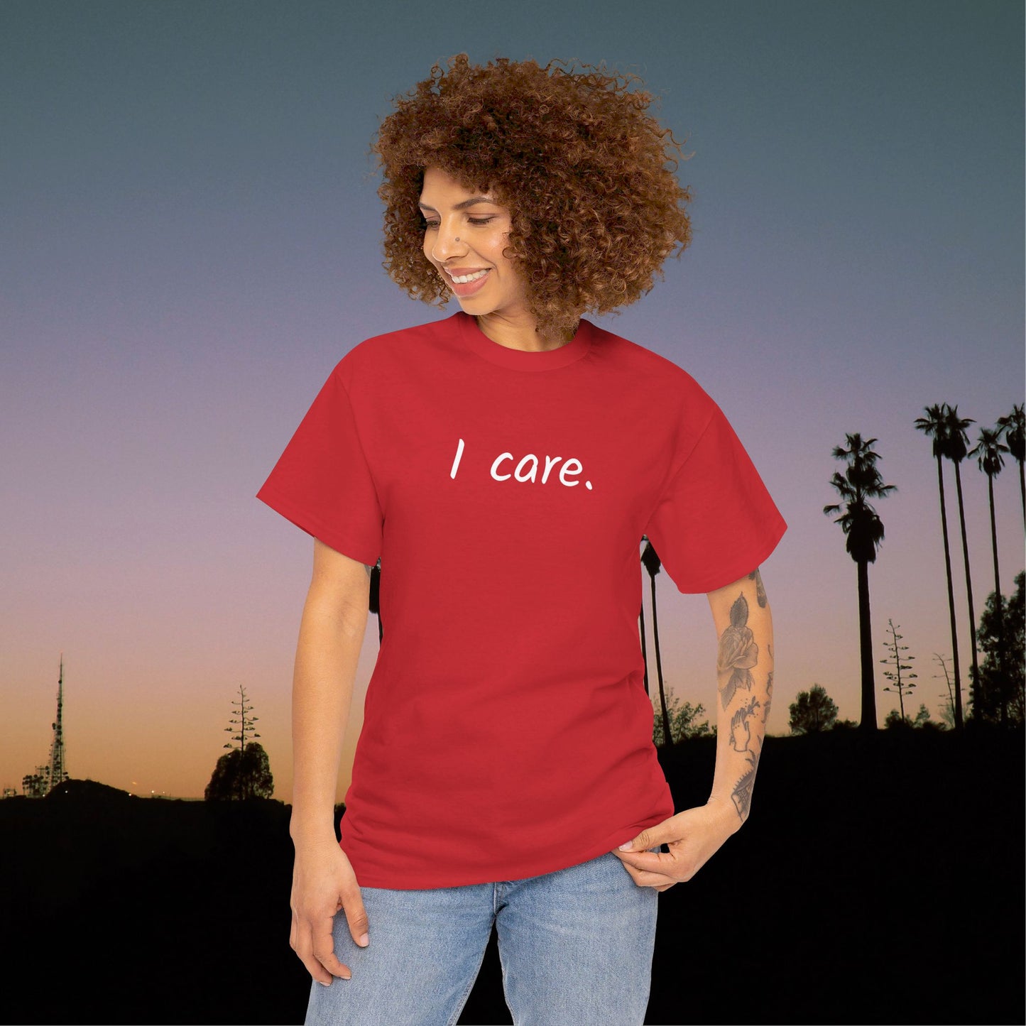 I Care Unisex Heavy Cotton Tee