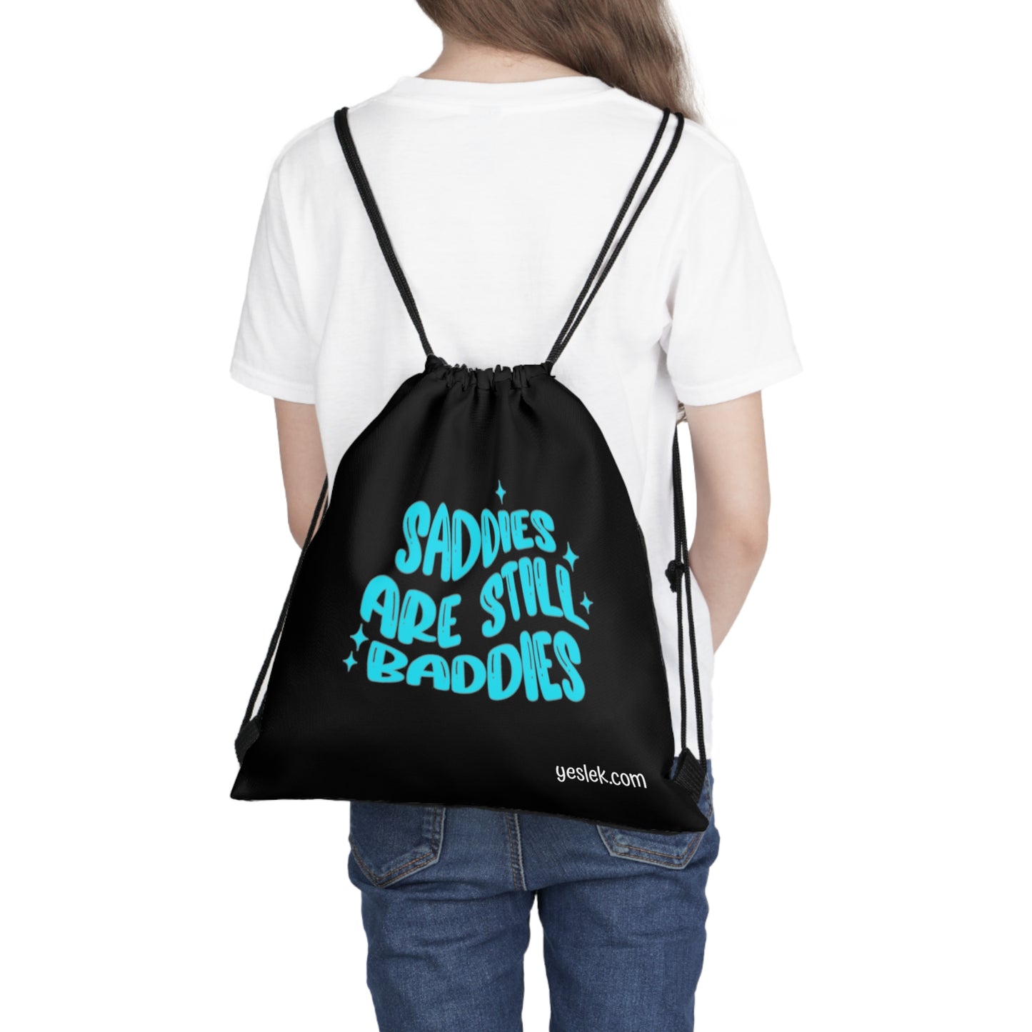 Saddies Are Baddies Outdoor Drawstring Bag