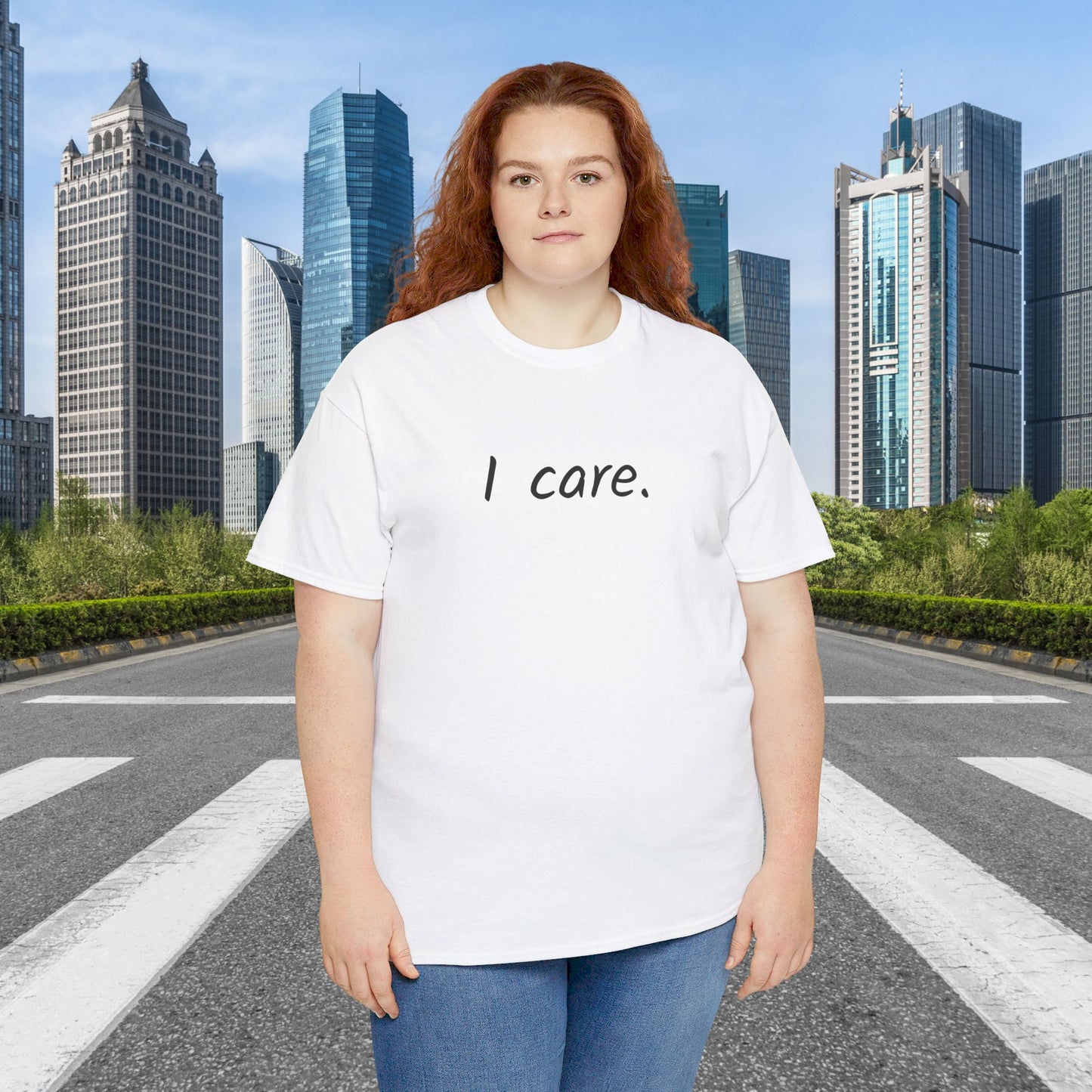 I Care Unisex Heavy Cotton Tee