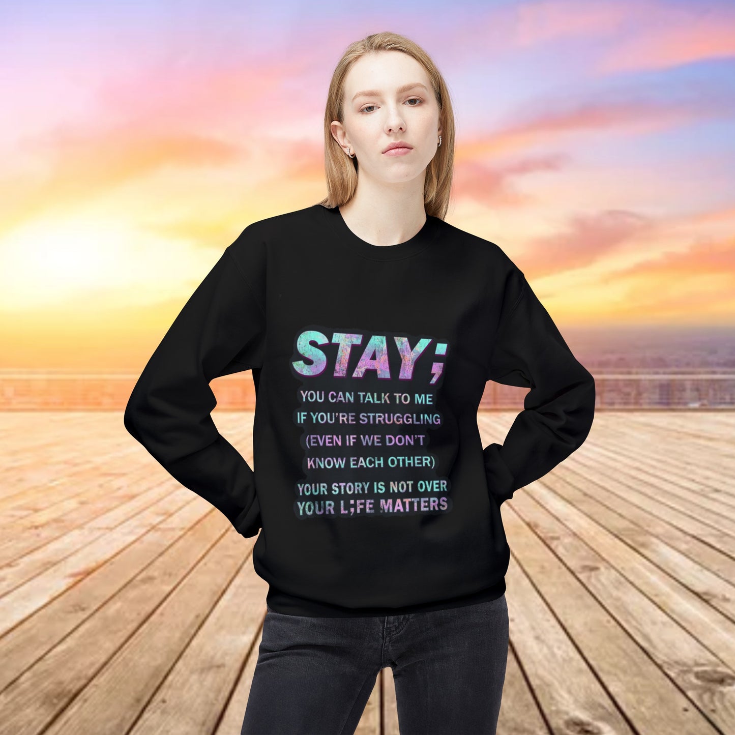 You Matter Unisex Midweight Fleece Crewneck Sweatshirt