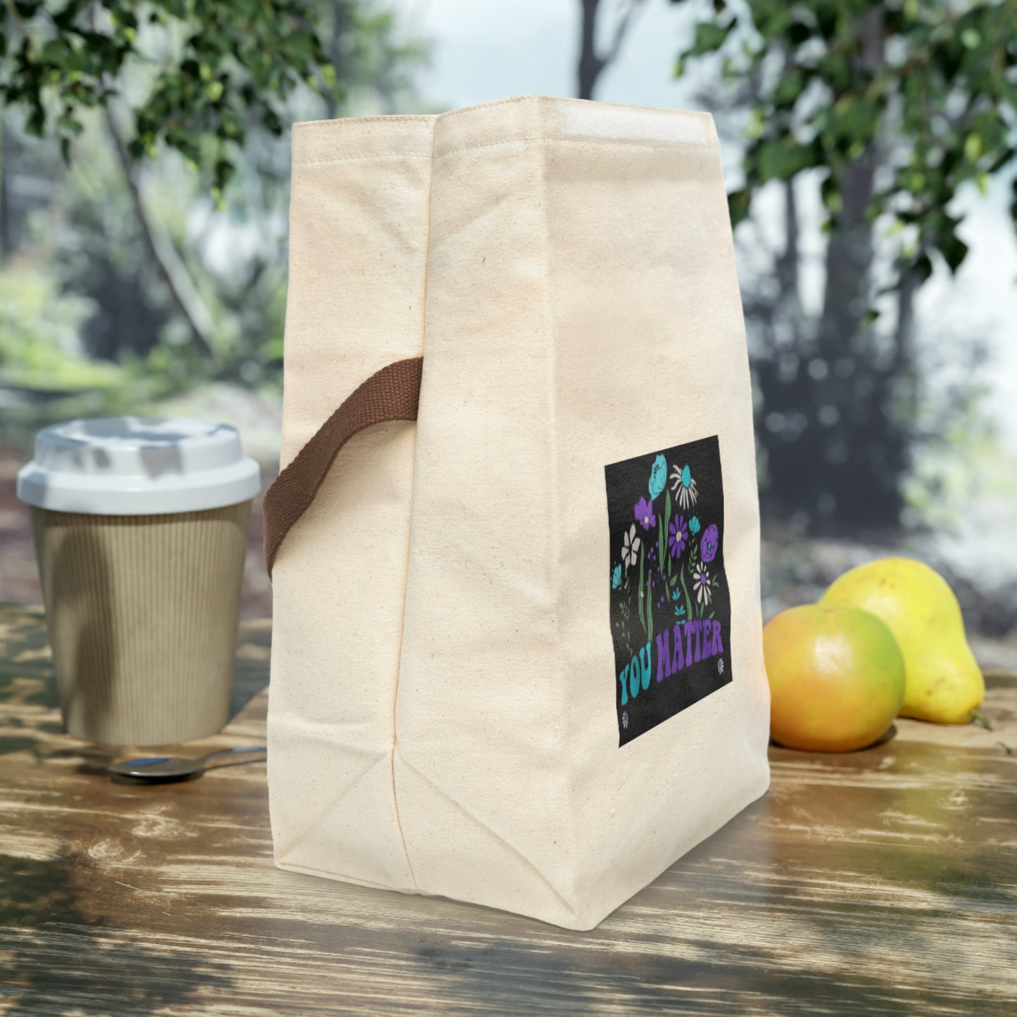 You Matter Canvas Lunch Bag With Strap