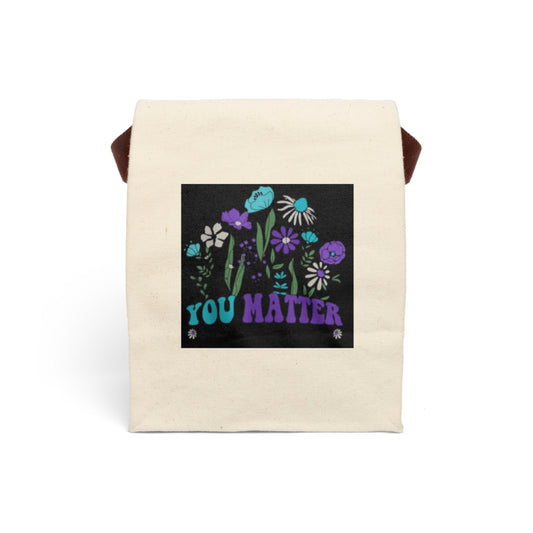 You Matter Canvas Lunch Bag With Strap