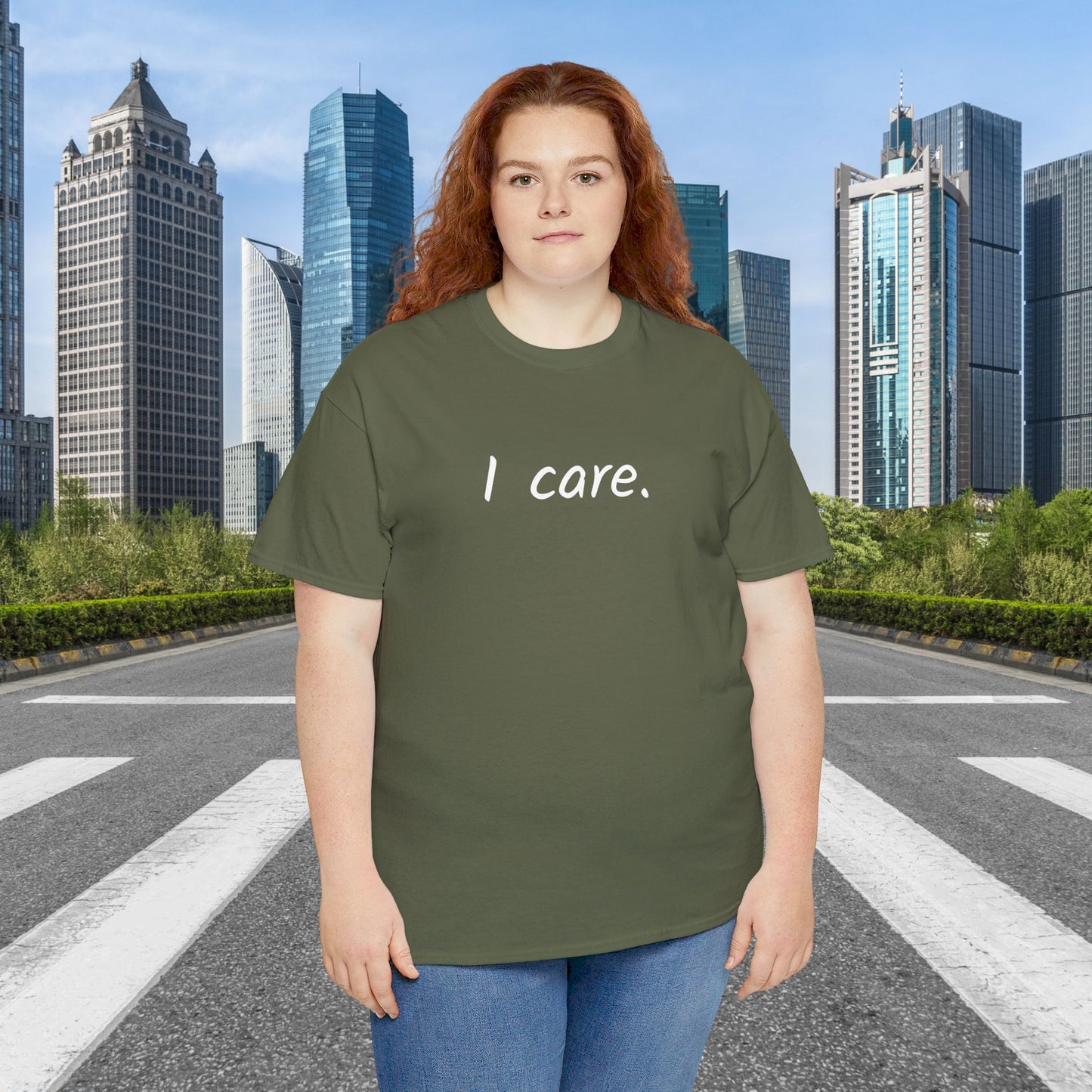 I Care Unisex Heavy Cotton Tee