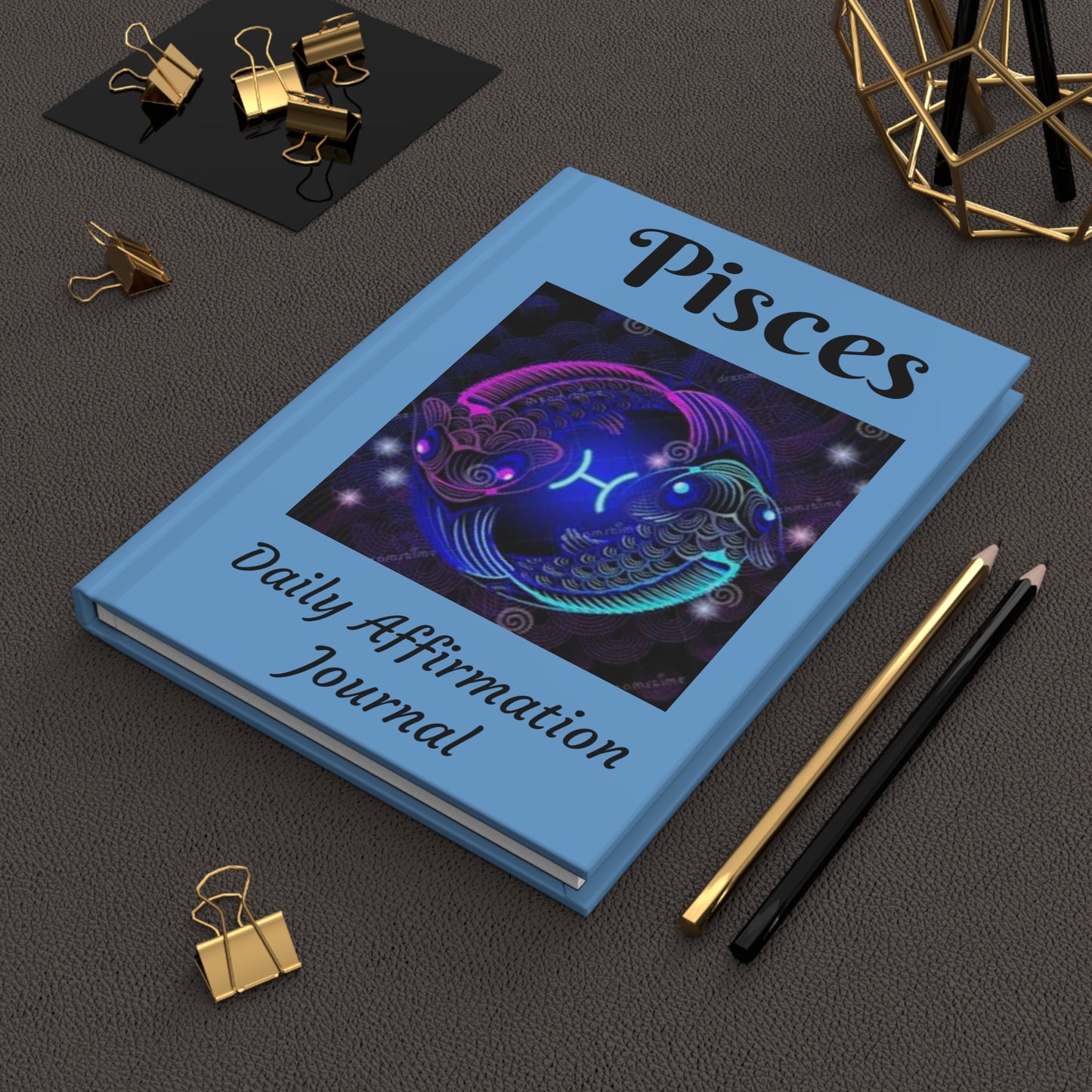 Pisces Hardcover Daily Affirmation Journal Matte