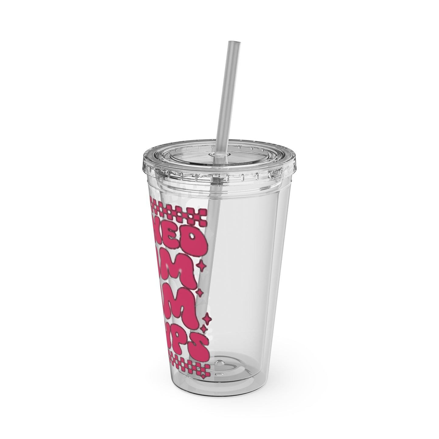 Banned From Mom Groups Sunsplash Tumbler with Straw, 16oz