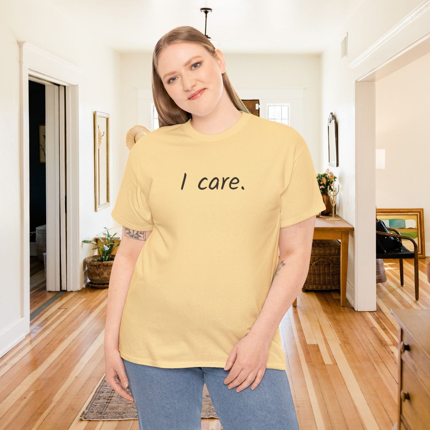 I Care Unisex Heavy Cotton Tee