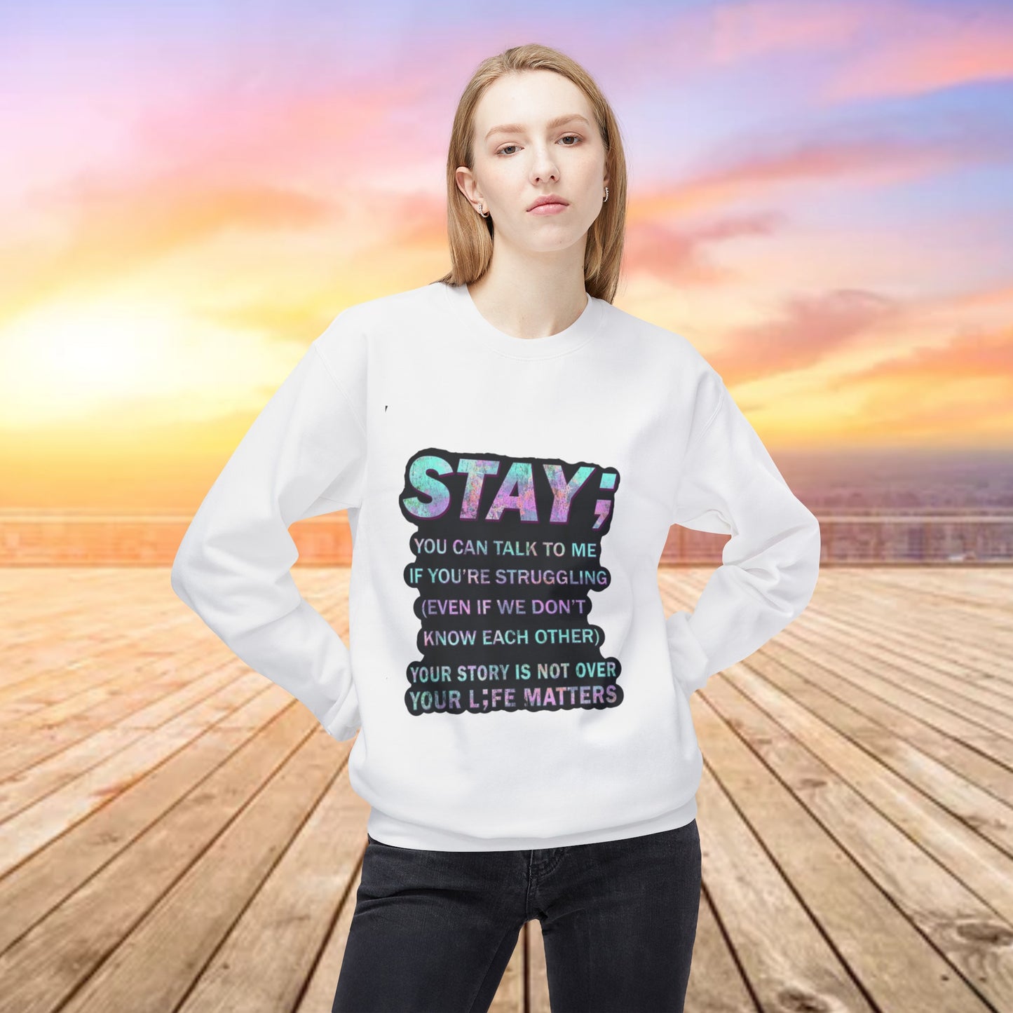 You Matter Unisex Midweight Fleece Crewneck Sweatshirt