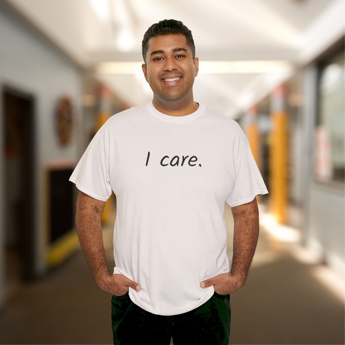 I Care Unisex Heavy Cotton Tee