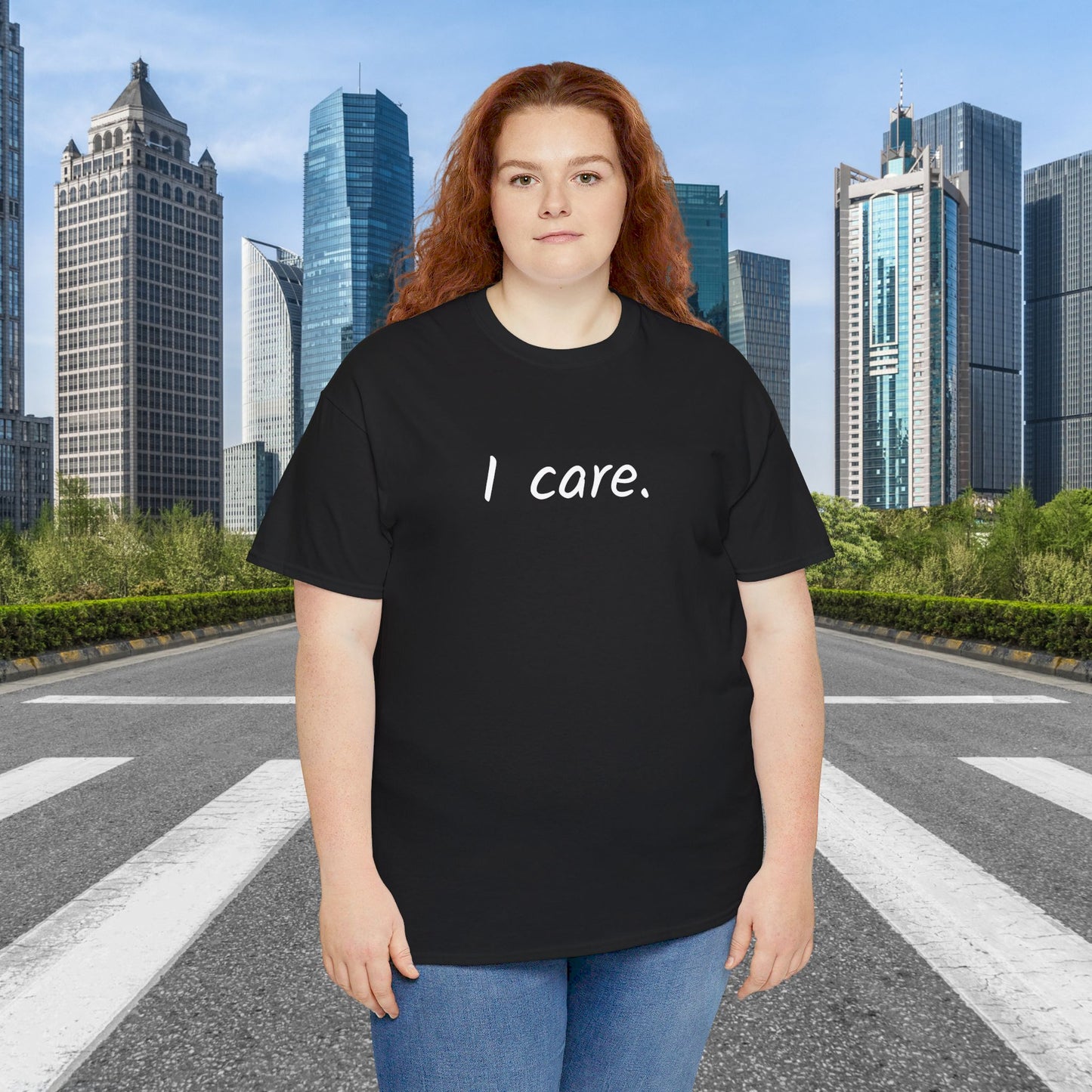 I Care Unisex Heavy Cotton Tee