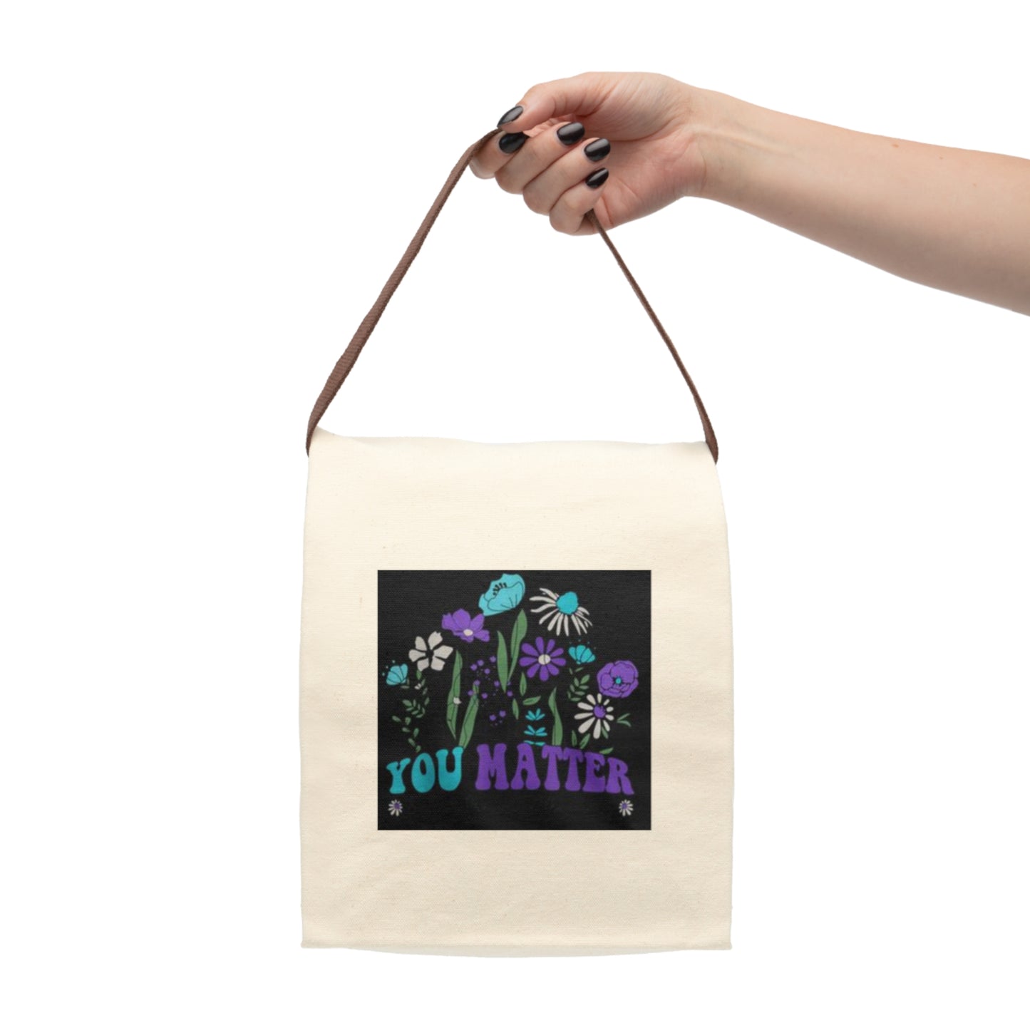 You Matter Canvas Lunch Bag With Strap