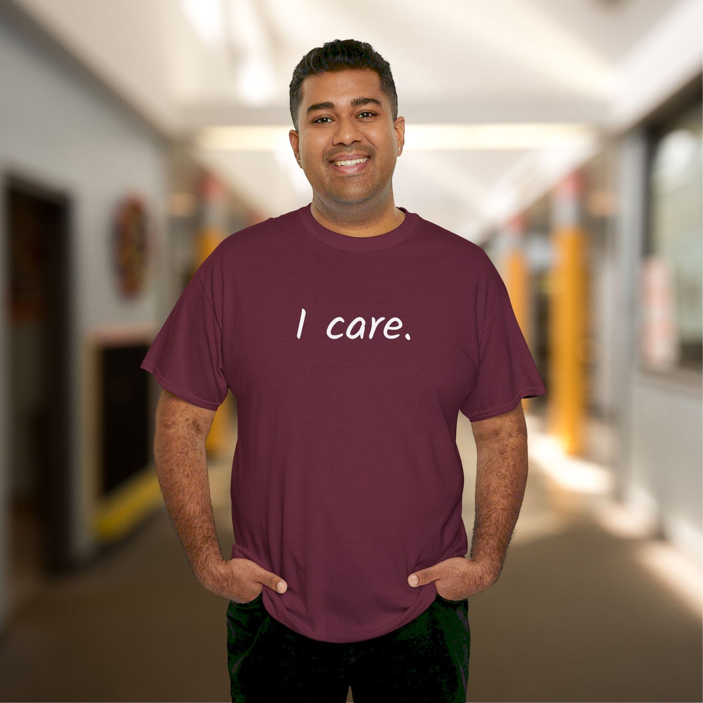 I Care Unisex Heavy Cotton Tee